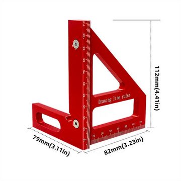 RefinedFlare Dreieckszügel Holzbearbeitungsquadrat, Holzbearbeitungswinkelmesser, Messwerkzeug, (1-tlg)