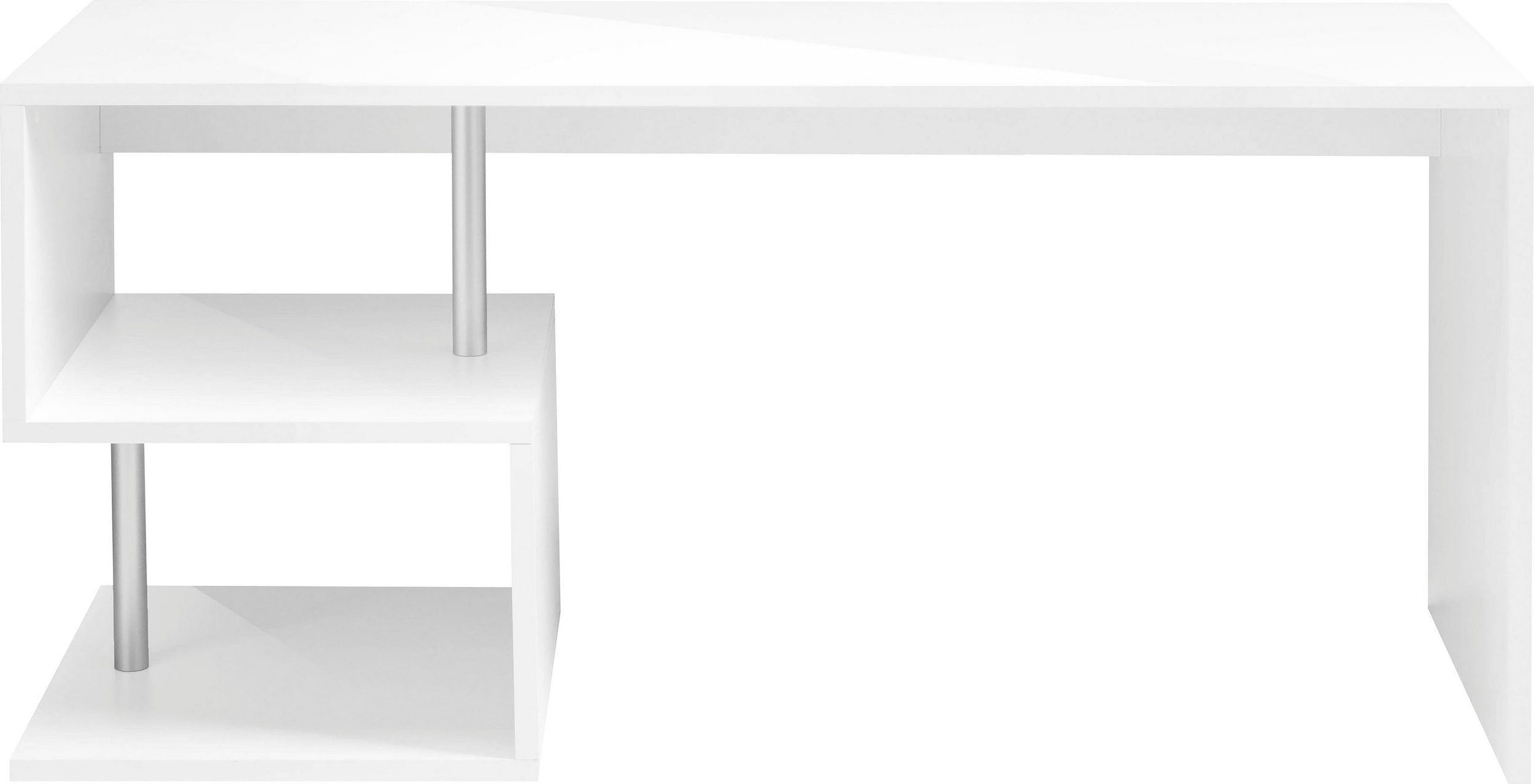 in 180x77,5x60 weiß mit Einlegeboden Schreibtisch Esse (BxHxT: möbelando einem cm), Angolo