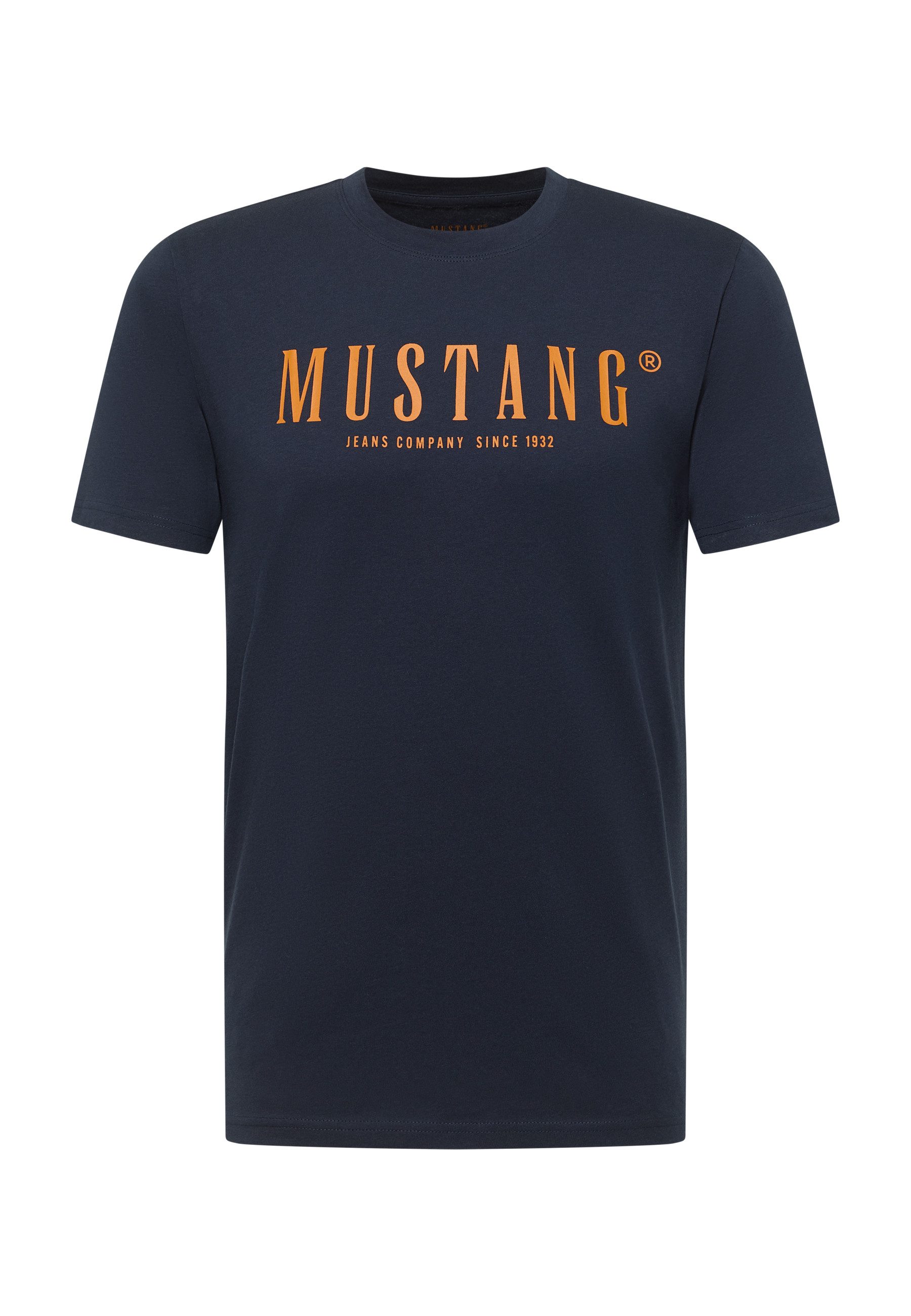 MUSTANG Kurzarmshirt Style Austin Sommershirt mit Logo-Print – Bild 3 von 4