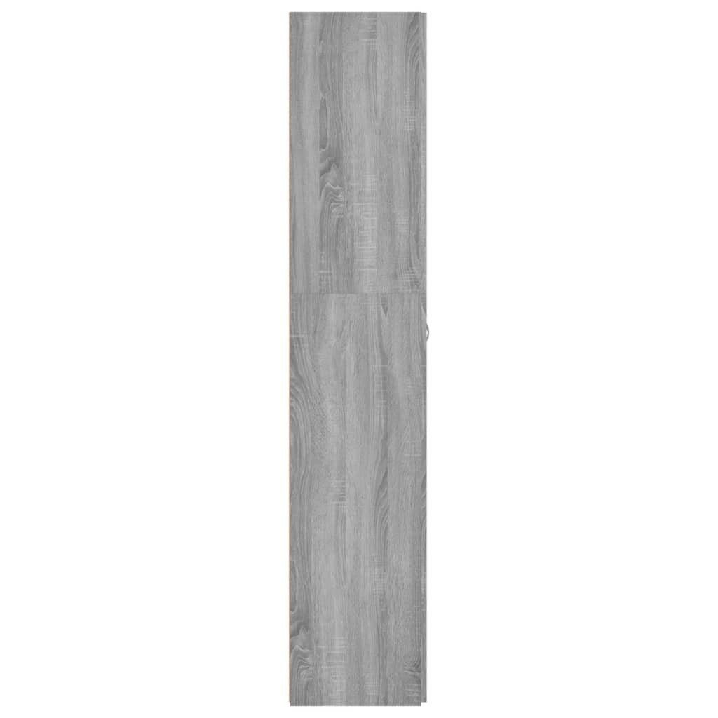 vidaXL Regal Schuhschrank Grau Sonoma 80x35,5x180 cm Holzwerkstoff