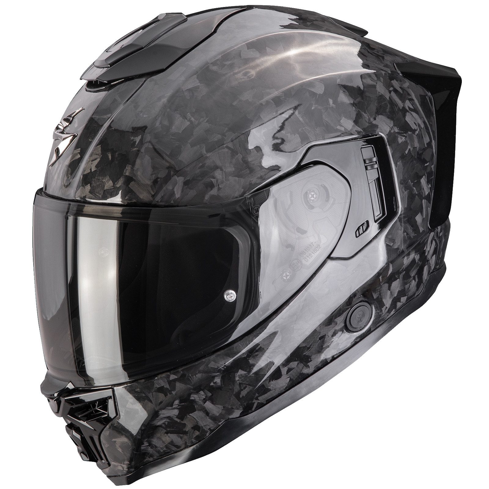 Motorradhelm Scorpion EXO-1500 Onyx Carbon Air Solid Integralhelm Schwarz M