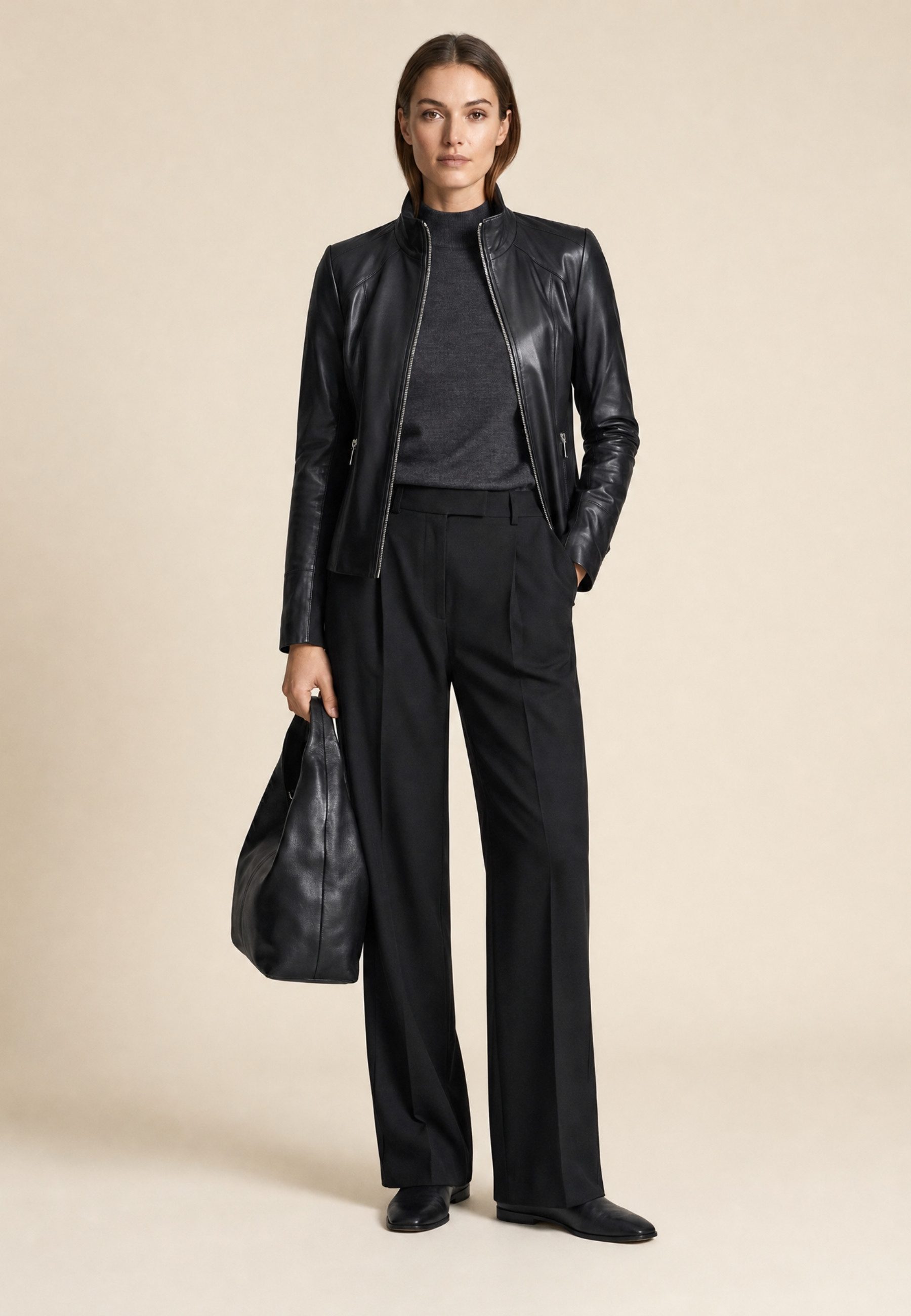 RICANO Lederjacke Lea Hochwertiges Lamm-Nappa-Leder