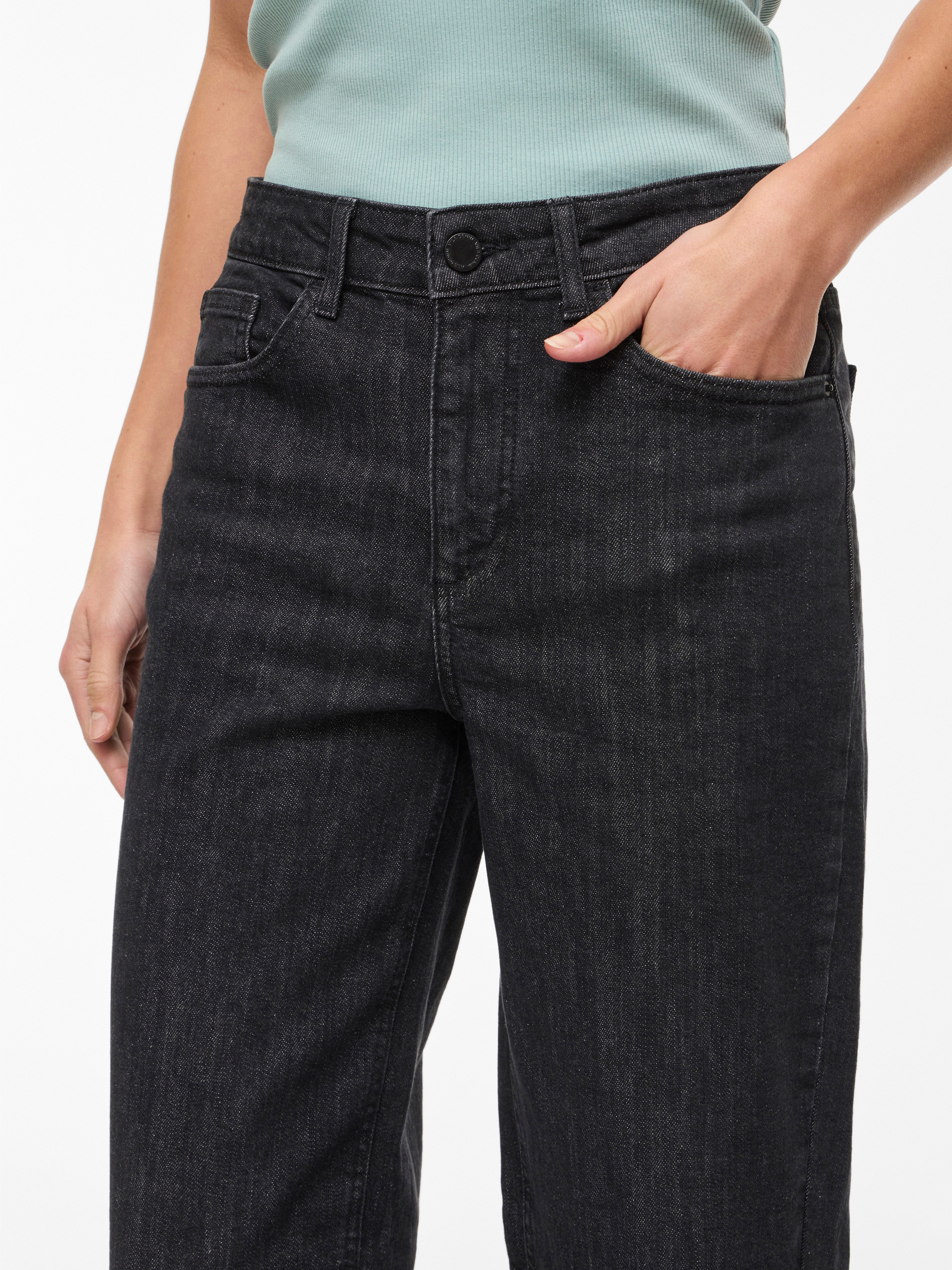 Vila Straight-Jeans VILISA RW STRAIGHT JEANS ROS - NOOS Baumwollmischung, regular waist, straight fit