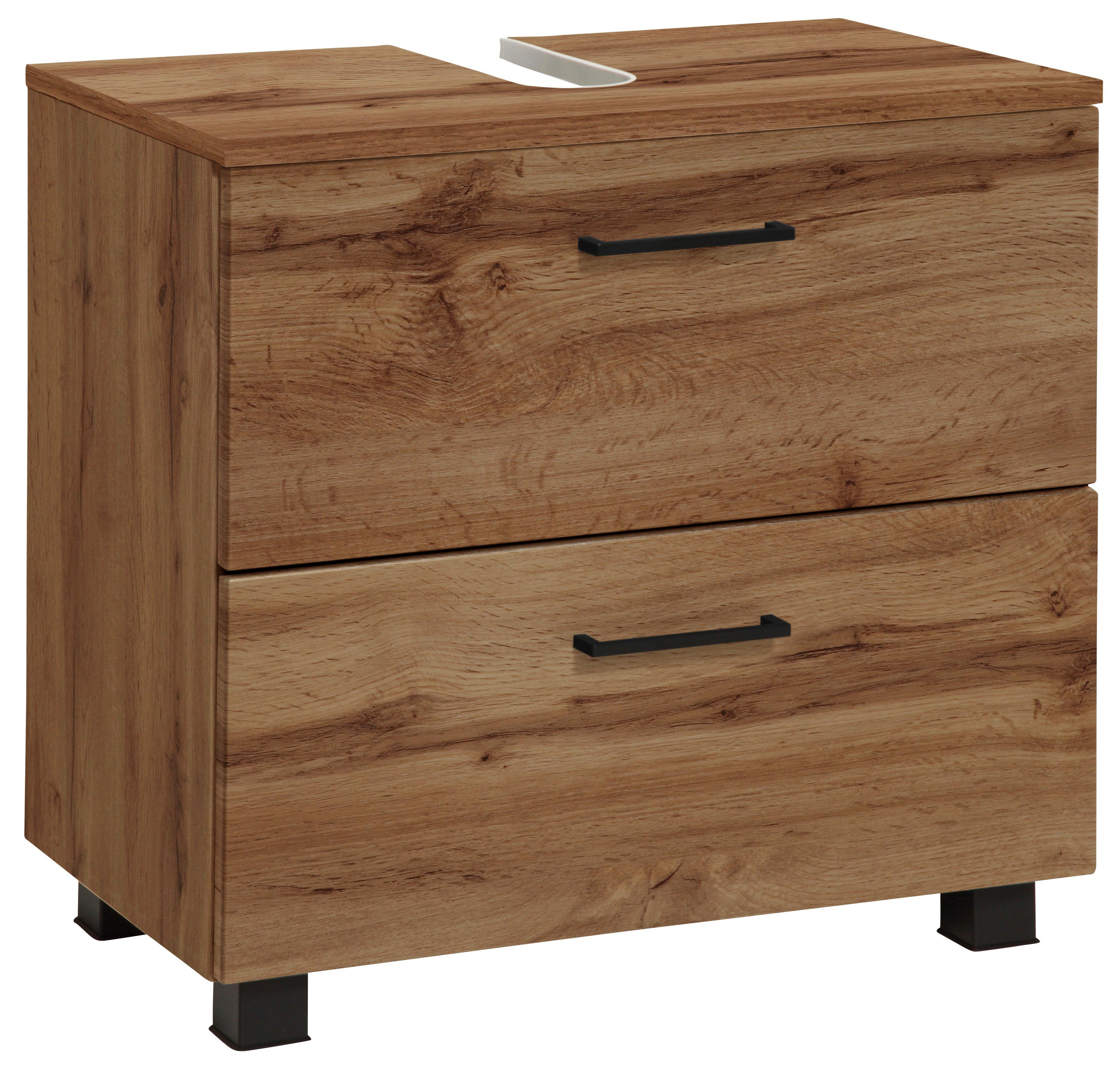 welltime Waschbeckenunterschrank Trento, verschiedene Ausführungen und Farben Badmöbel, Breite 60 cm, Beckenunterschrank auf Füßen, Made in Germany