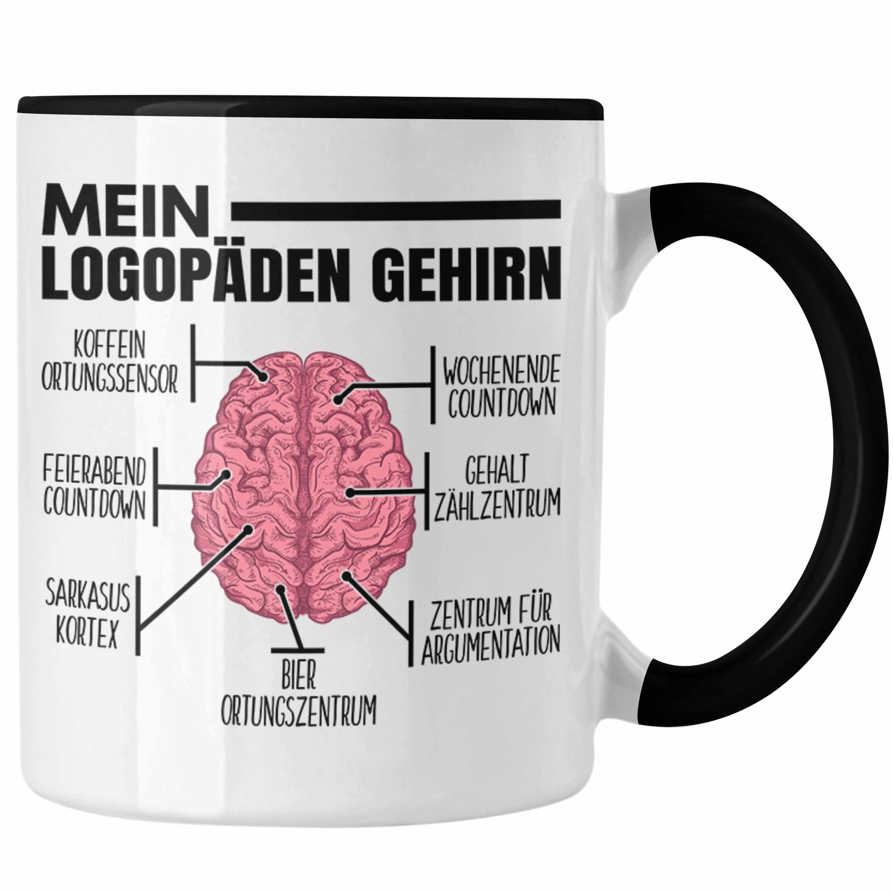 Logopädie Schwarz Trendation Trendation Logopädin - Tasse Mein Logopäde Logopädin Tasse Geschenk Gehirn