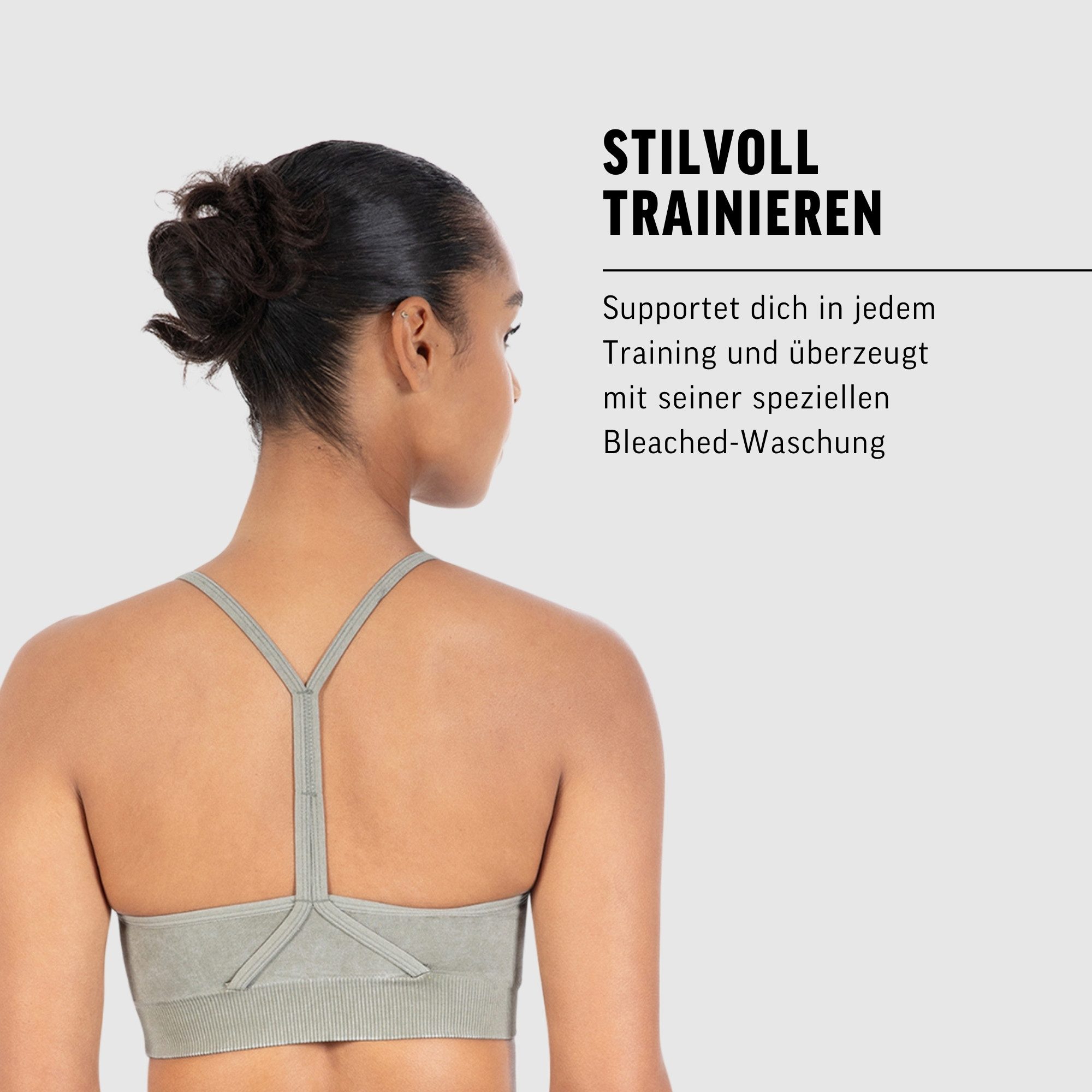 Smilodox Sport-BH Batik Scrunch Icon, Push Up BH ohne Bügel V-Ausschnitt Fitness Shaped Fit Sport Bra Herausnehmbare Cups Verstellbare Träger Yoga Gym
