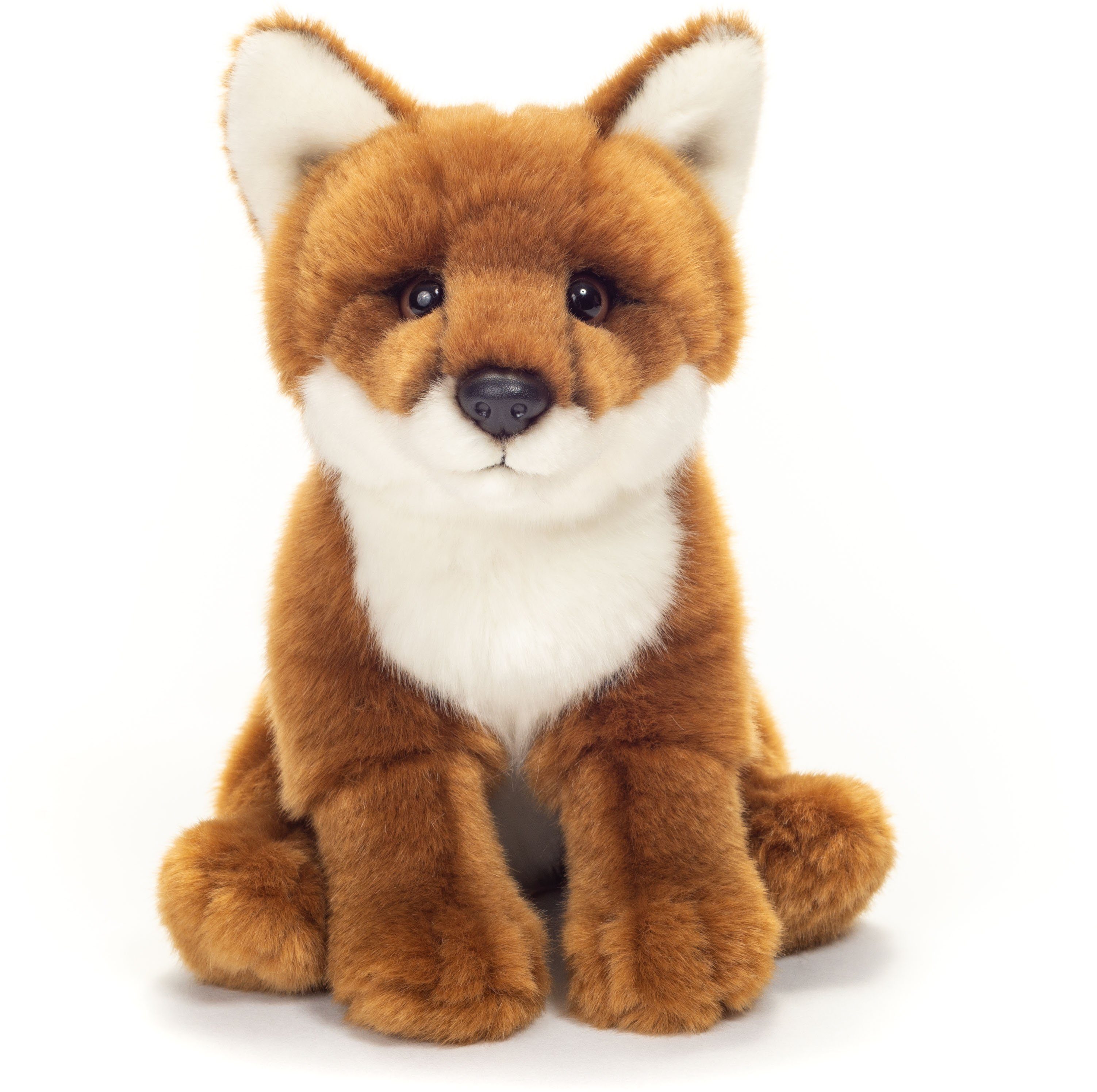 Teddy Hermann® Kuscheltier Fuchs sitzend rotbraun, 20 cm, zum Teil aus recyceltem Material