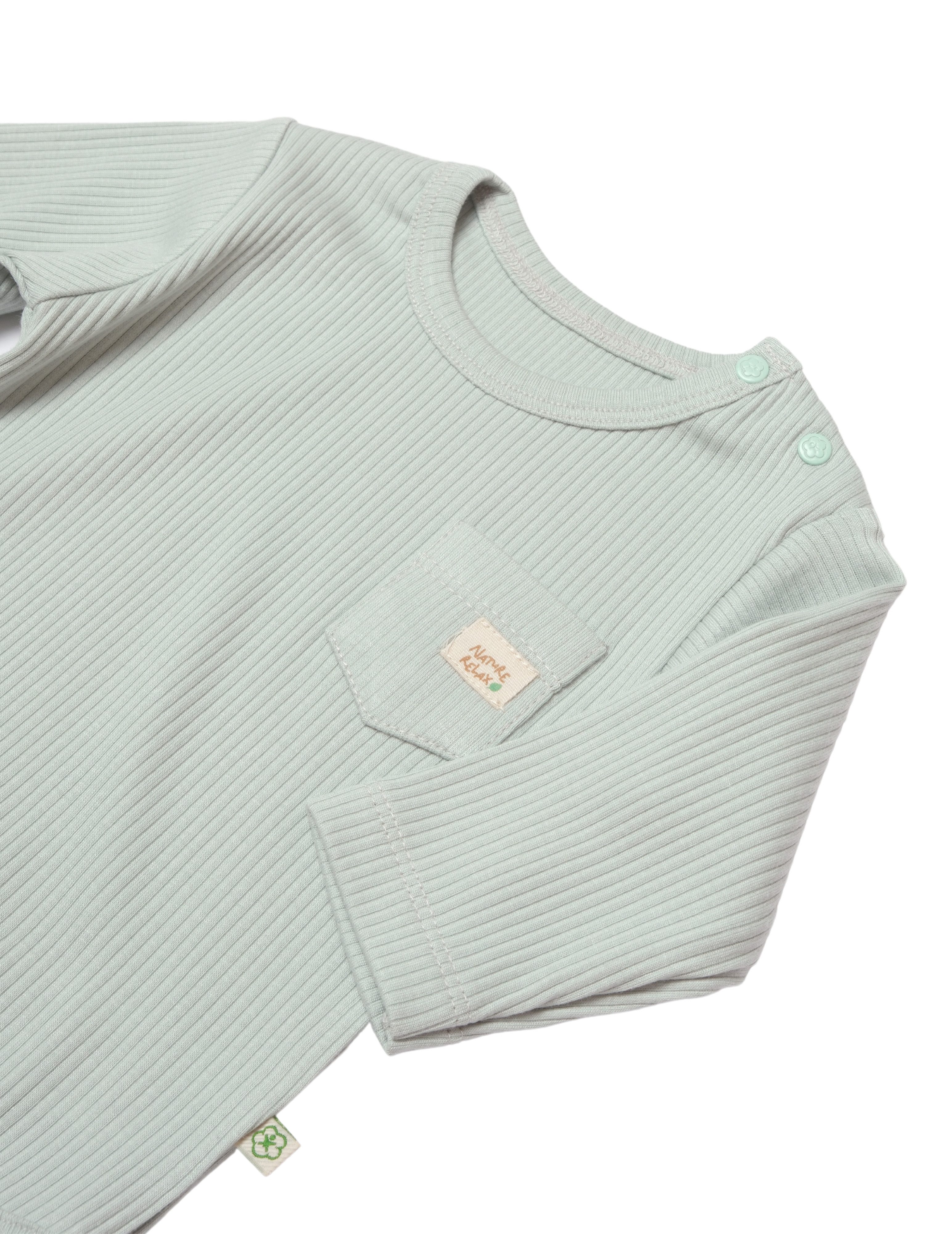 biorganic Langarmbody Baby Nature Relax Modal für Jungen und Mädchen Unisex Langarm (1-tlg) gerippte Textilstruktur (Ripp), Modal und Bio-Baumwolle, Größe 56 - 86