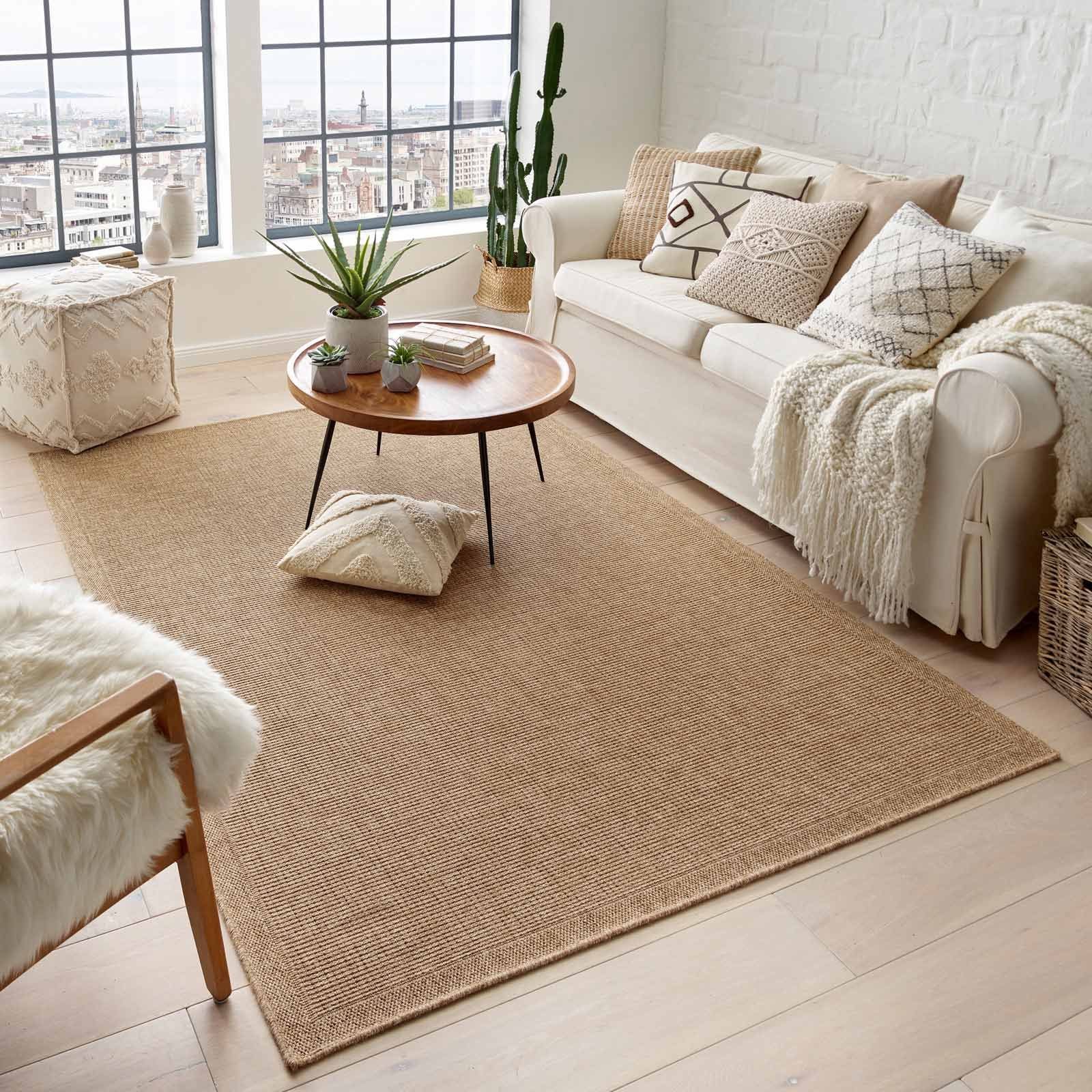 TaraCarpet Teppich Outdoor & Indoor Teppich wetterfest Borneo Sisal-Jute-Op günstig online kaufen