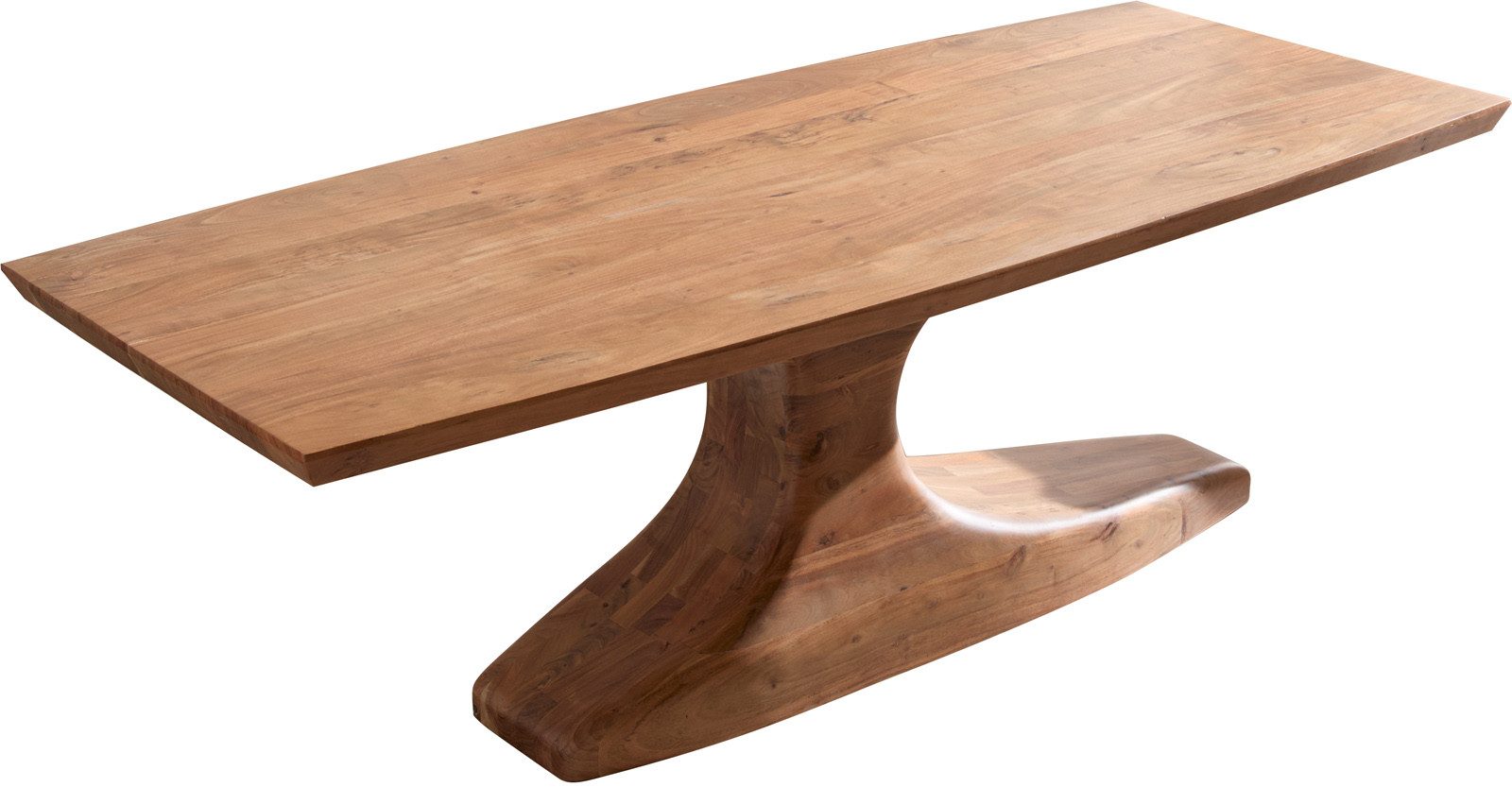 DELIFE Esstisch Jalta, Akazie Natur 220x95 cm massiv Esstisch