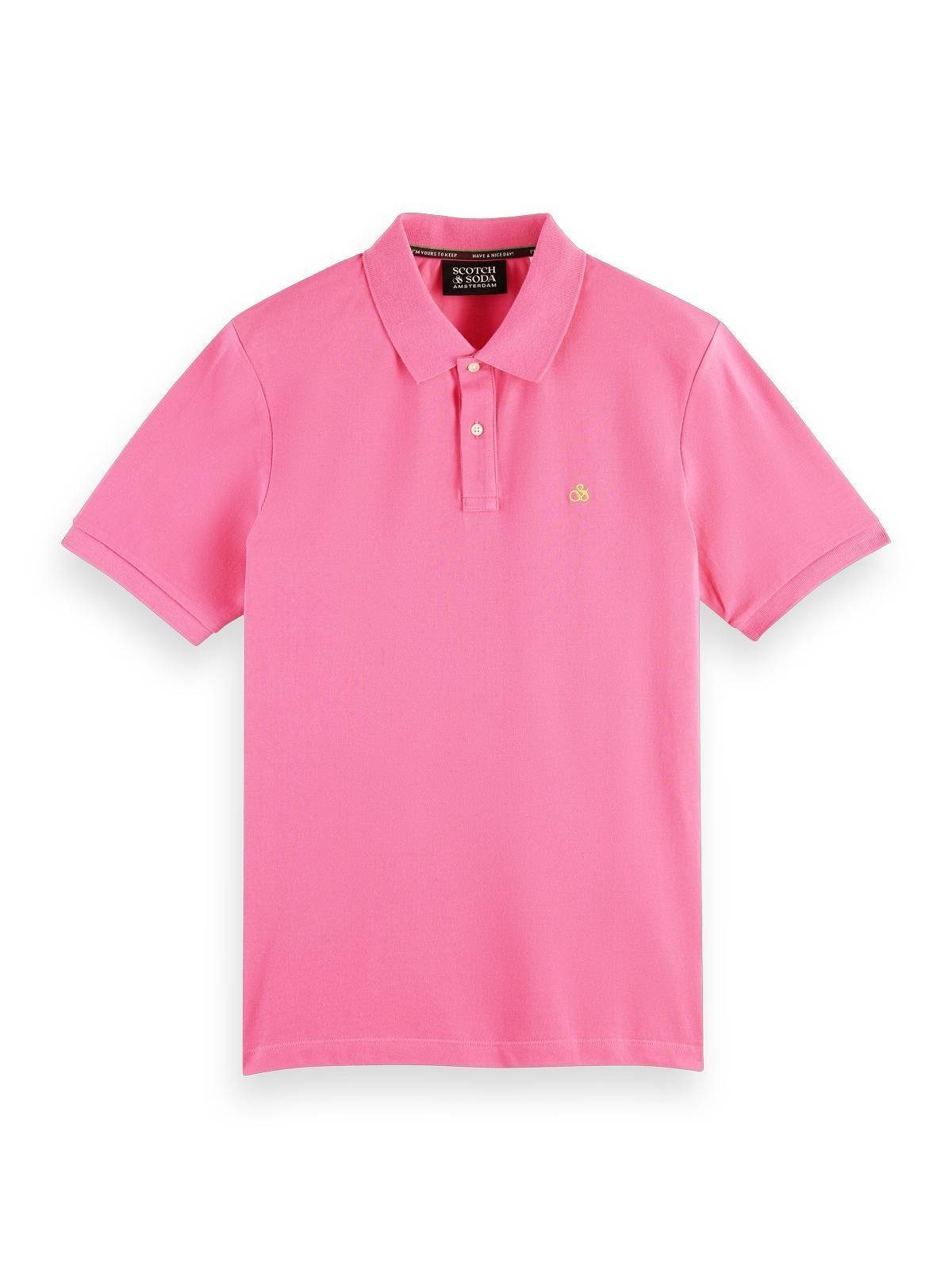 Scotch & Poloshirt Polo-Shirt Polo - Classic Pink Soda Pique Kurzarm, Herren