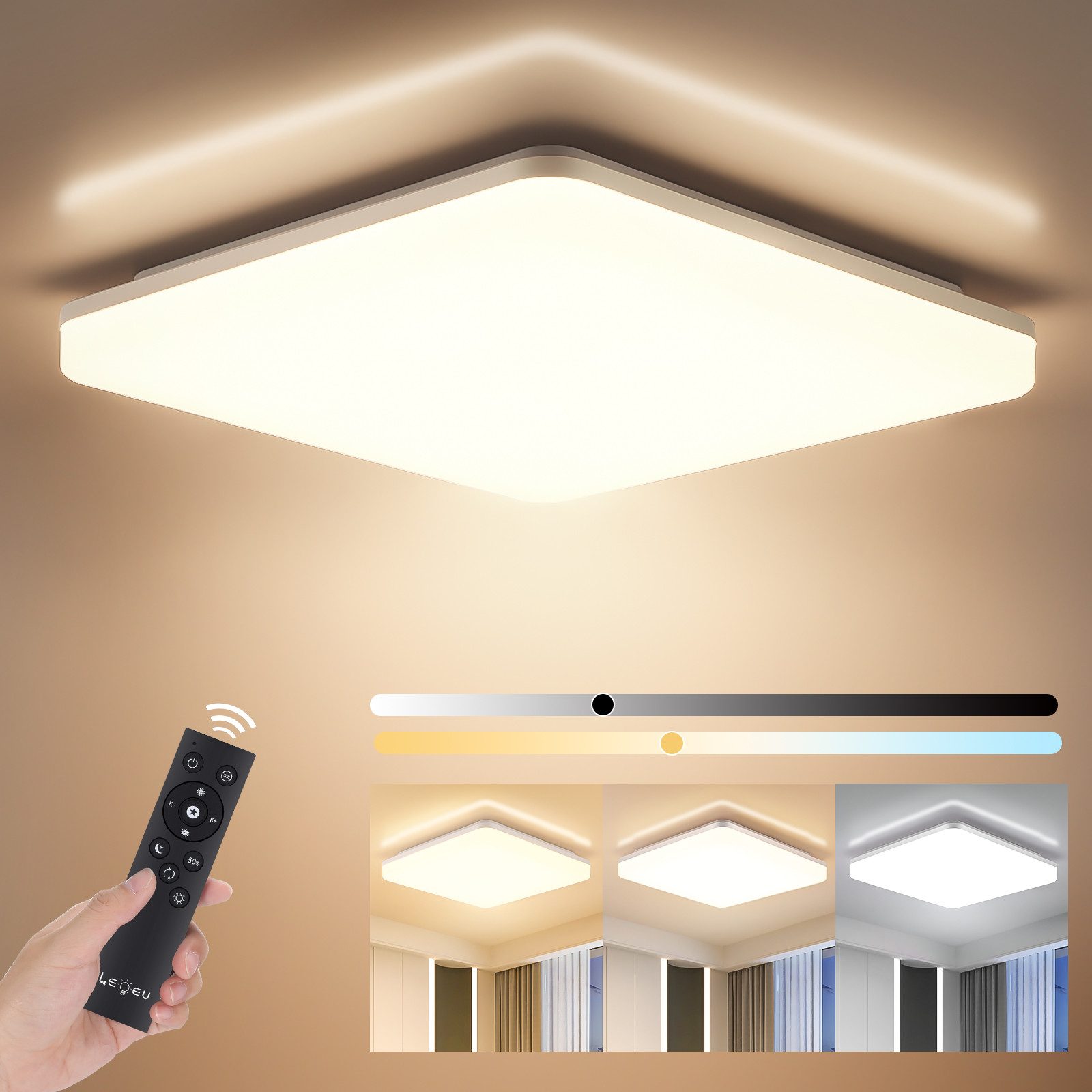Oraymin Deckenleuchte Deckenlampe LED mit Fernbedienung günstig online kaufen