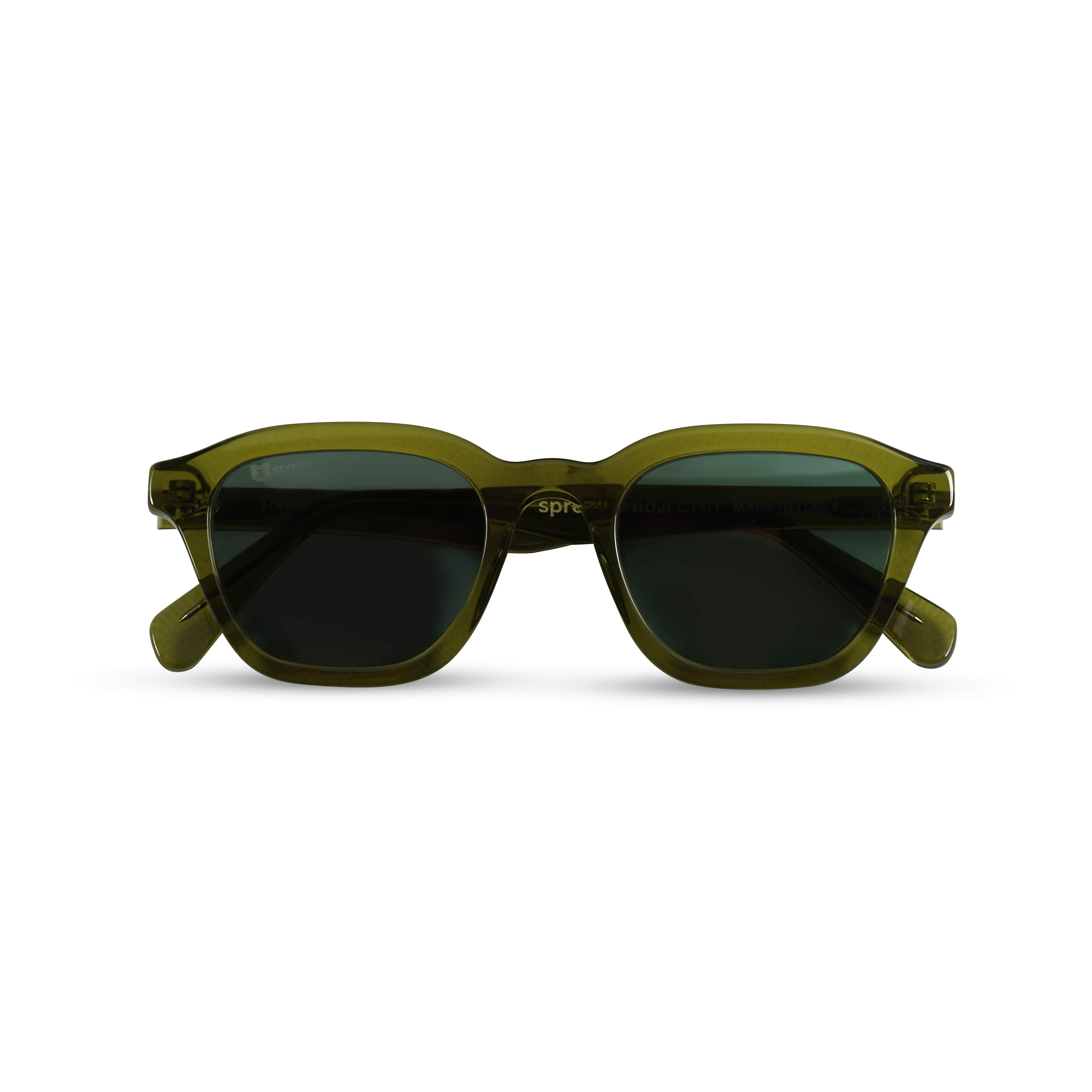 Sprezzi Fashion Sonnenbrille Herren Sonnenbrille Zeitloses Design UV Schutz Premium Acetat (inkl. Brillenetui, Reisetasche und Putztuch geliefert, inkl. Brillenetui, Reisetasche und Putztuch geliefert) CE zertifiziert, UV Schutz, inkl. Reiseetui und Pflegetuch Grün