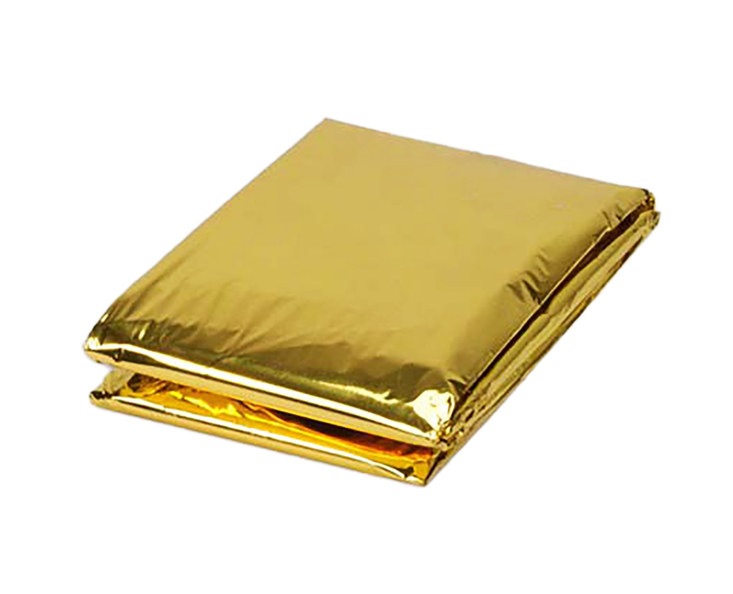 Outdoordecke 1x RETTUNGSDECKE 160x210cm Gold/Silber Rettungsfolie 76 (1 Stück), Medi-Inn, Notfalldecke Erste Hilfe Wärmeschutz Kälteschutz Multifunktionsdecke