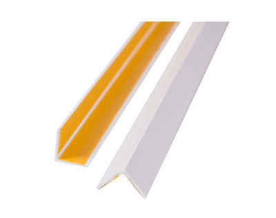 BawiTec Winkelprofil BawiTec Winkelprofil selbstklebend Kunststoff weiß Tapetenschutzkante Kantenschutz Kunststoffprofil, selbstklebend