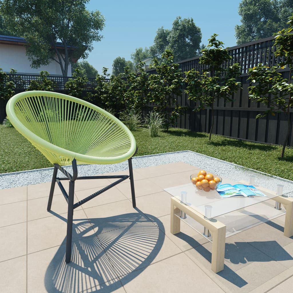 Gartenstuhl Acapulco-Stuhl Poly Rattan Grün 69x66x87 cm