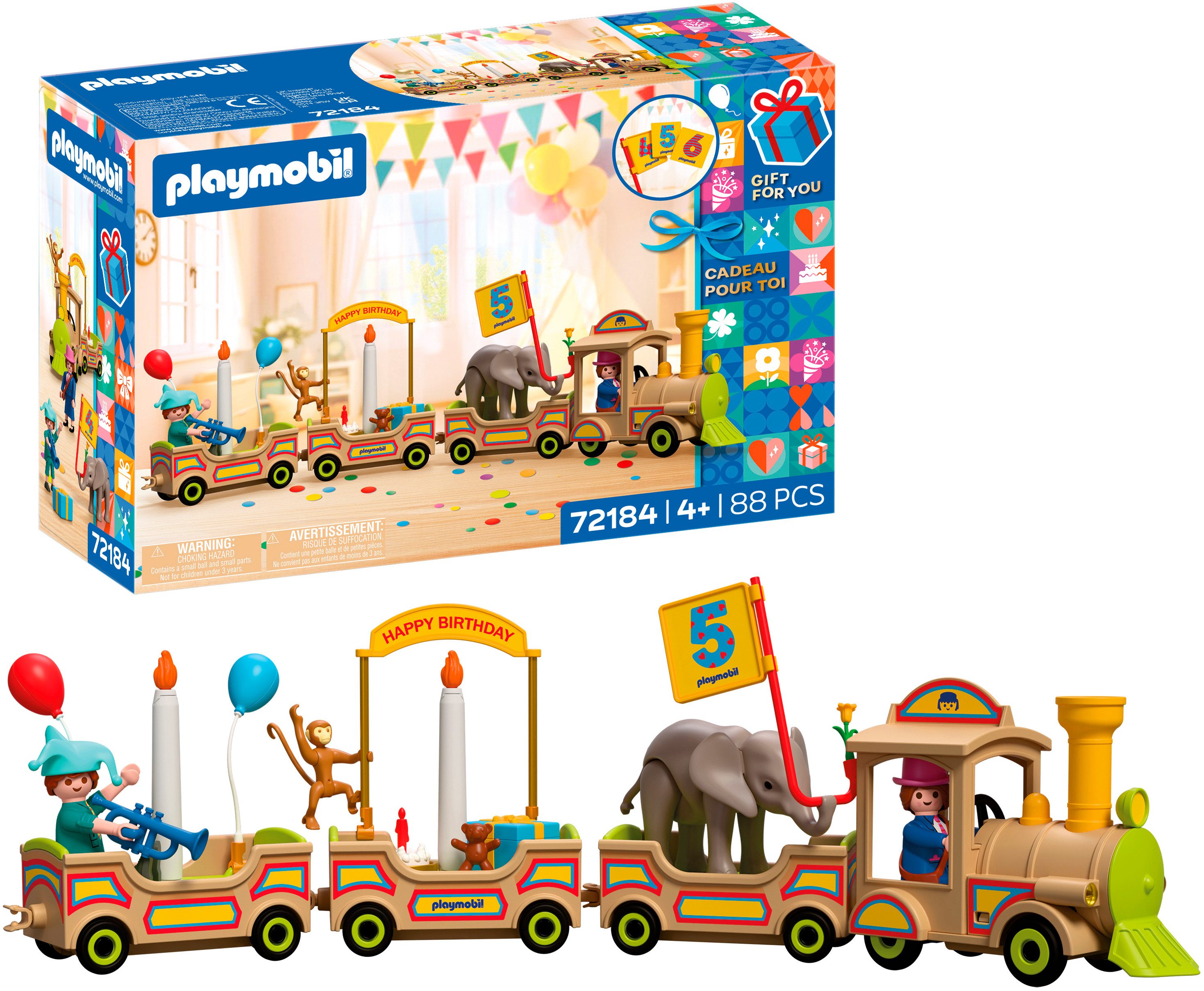 Playmobil® Geburtstagszug (72184) Konstruktions-Spielset, Made in Europe