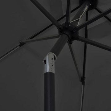 vidaXL Balkonsichtschutz Sonnenschirm mit LED-Leuchten & Aluminium-Mast 300 cm Anthrazit