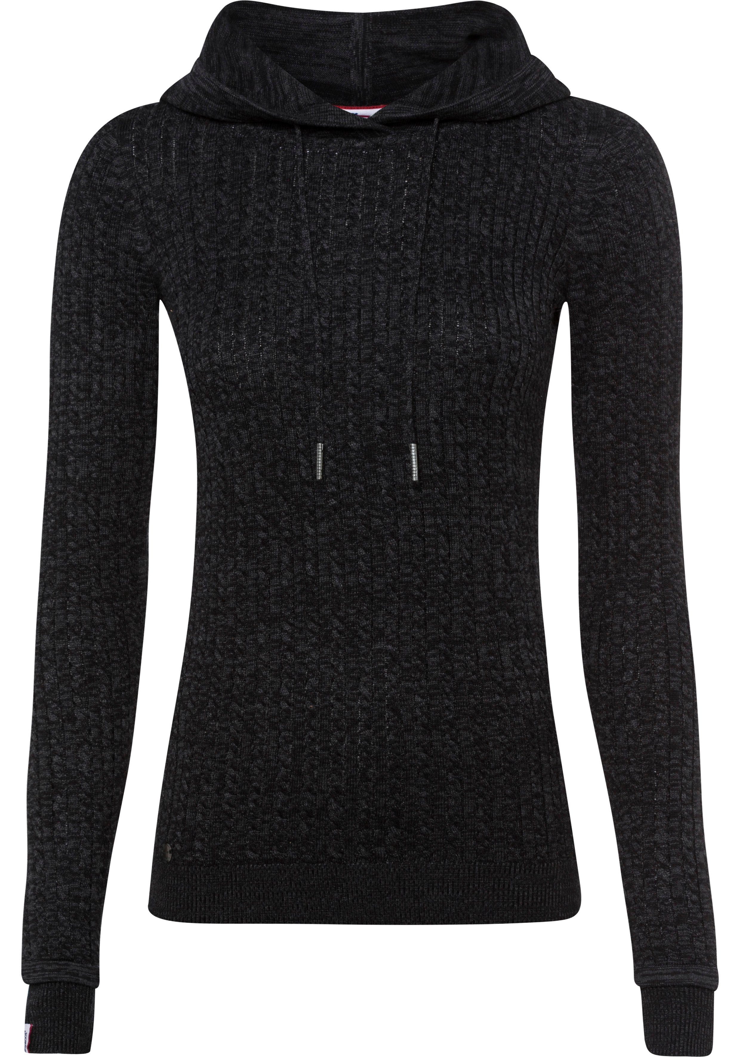 KangaROOS Kapuzenpullover im feinen Zopf-Strick-Design. Reduzierter Preis € 41,51. Unverbindliche Preisempfehlung € 49,99, (€ 41,51 pro 1 Stk)