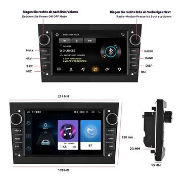 Hikity Android 10 Autoradio Opel Astra Corsa Vectra 7'' Bluetooth WiFi Navi Autoradio (Mit Rückfahrkamera, RDS/Touchscreen/Spiegel-Verbindung)