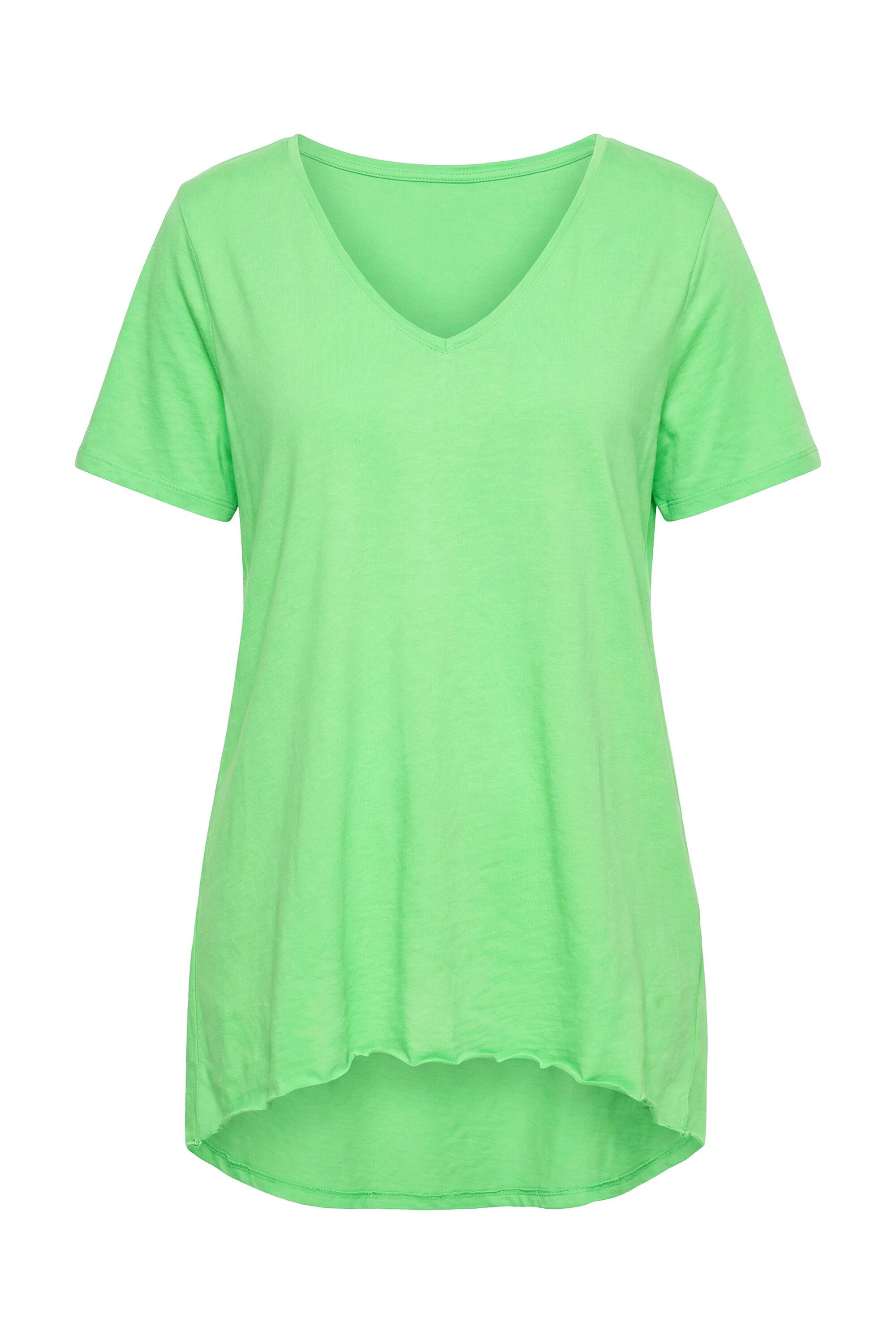 T-Shirt Strickshirt A-Linie Halbarm Feinstrick