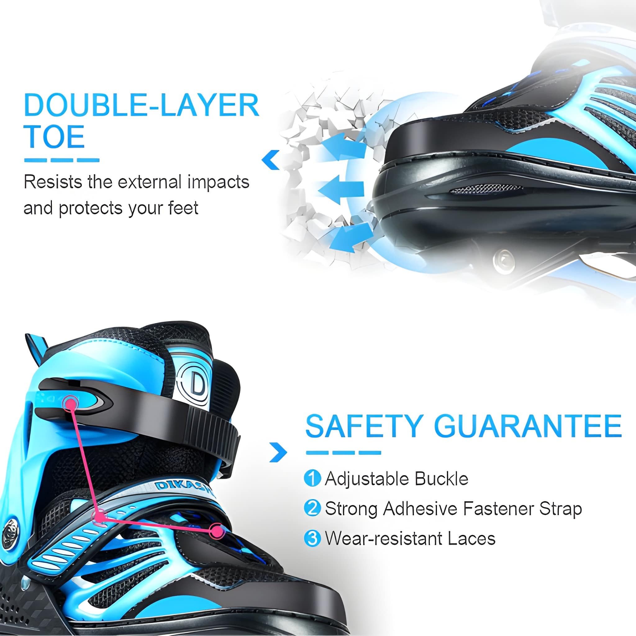 Lixada Inlineskates Rollschuhe Inlineskates für Kinder mit beleuchteten Rädern Skates, Leuchtende LED-Räder ohne Batterien, langlebige PU-Räder