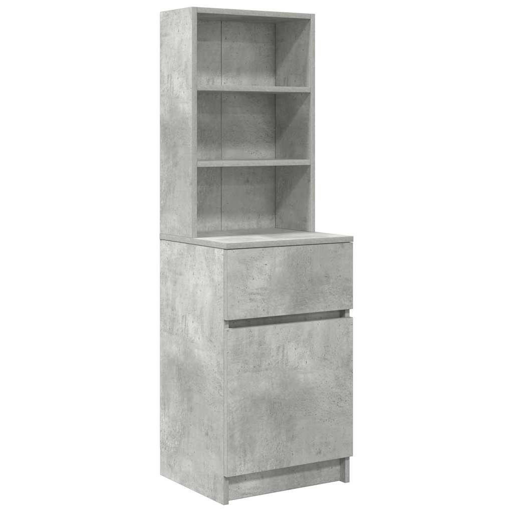 vidaXL Nachttisch Nachttisch Betongrau 39x35x125 cm günstig online kaufen