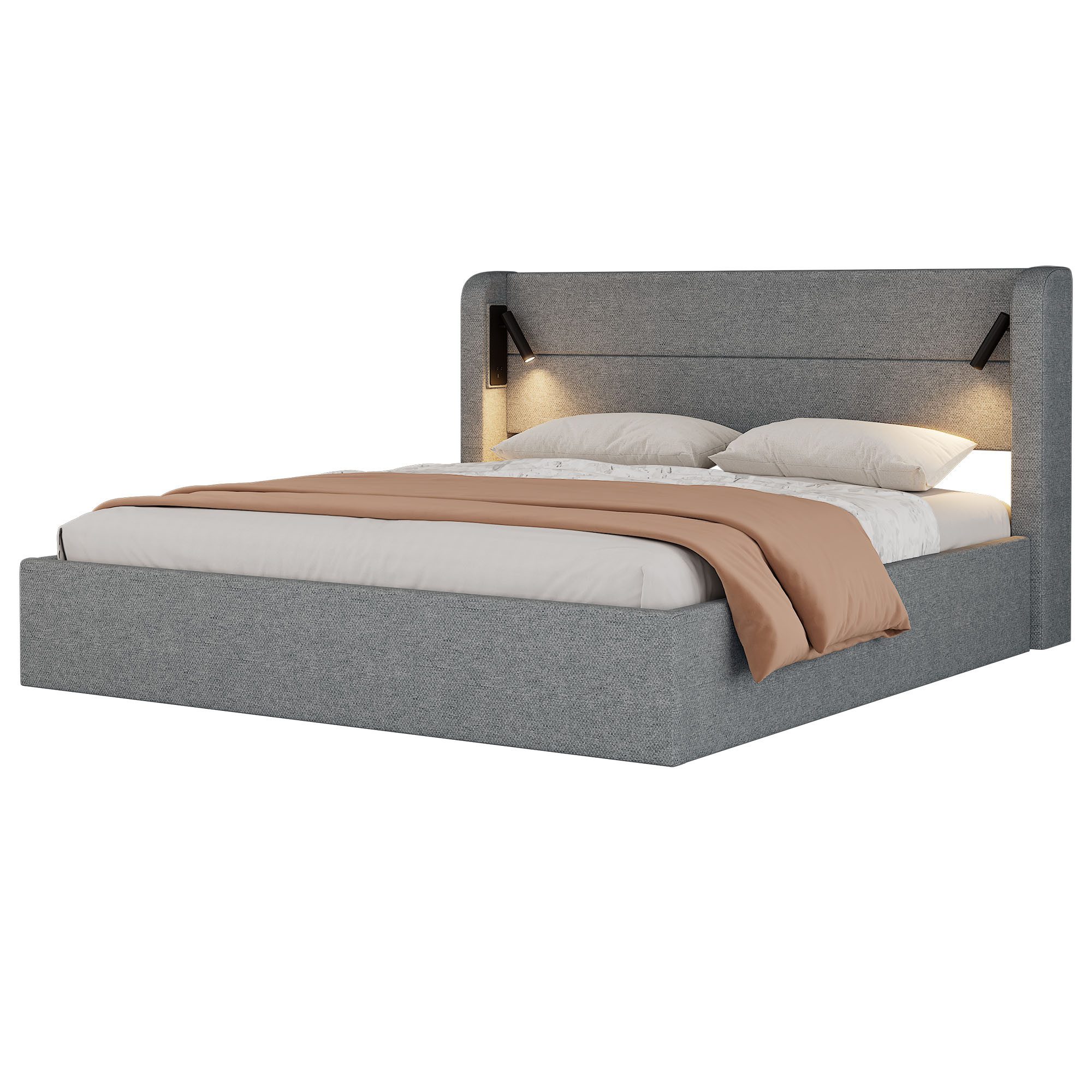 HAUSS SPOLE Polsterbett 160x200cm mit Stauraum, günstig online kaufen