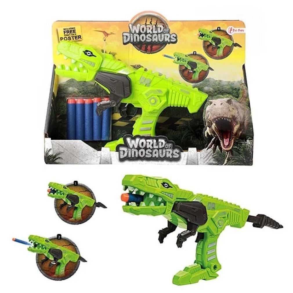 Blaster Dinopistole mit 5 Schaumstoffkugeln Blaster