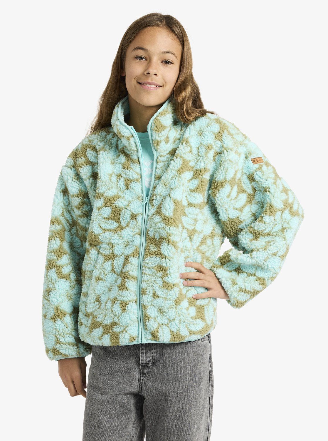 Roxy Fleecejacke LIKE ELECTRICITY für Kinder und Jugendliche, aus Polyester, sportlicher Stil