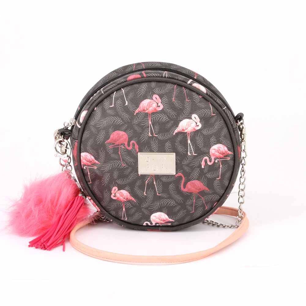 Oh My Pop! Schultertasche Flaminpop Kleine runde Umhängetasche Messanger Bag