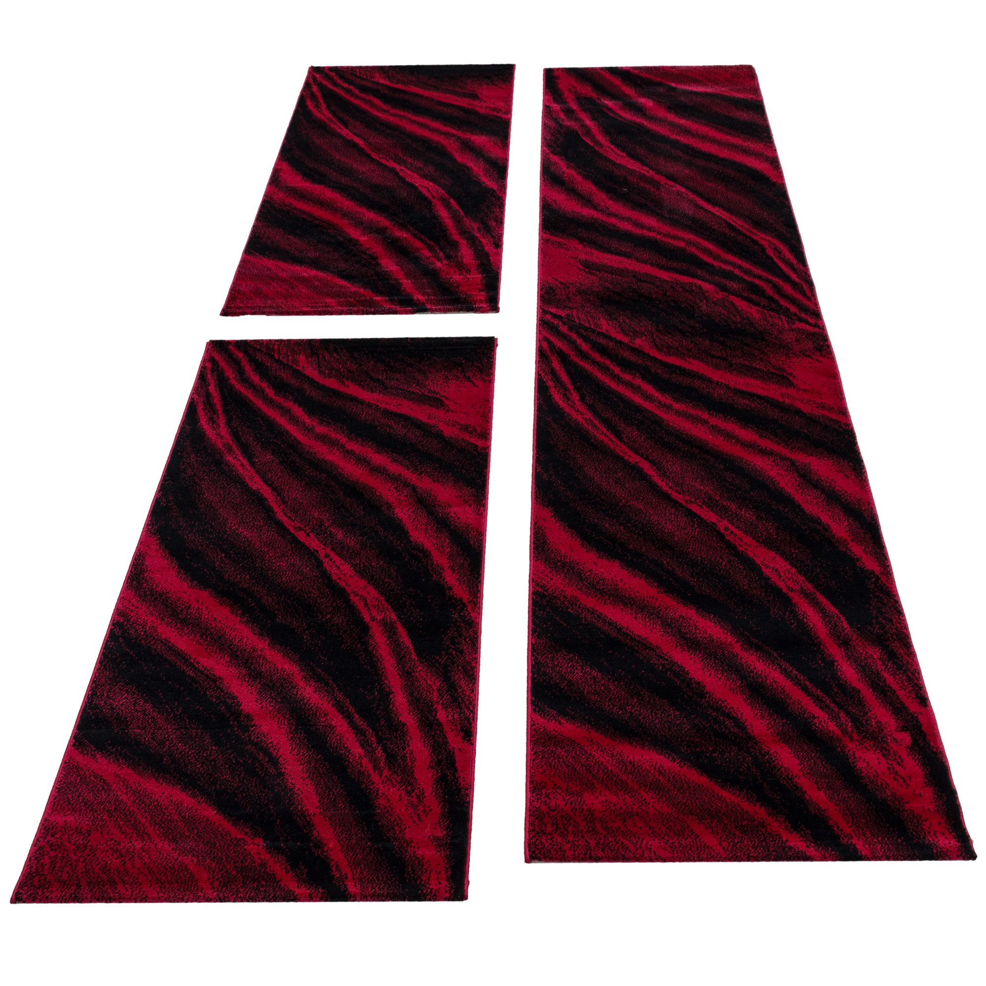 SIMPEX24 Kurzflor-Bettumrandung Abstrakt Wellen Design, Höhe 12 mm, (Bett-S günstig online kaufen