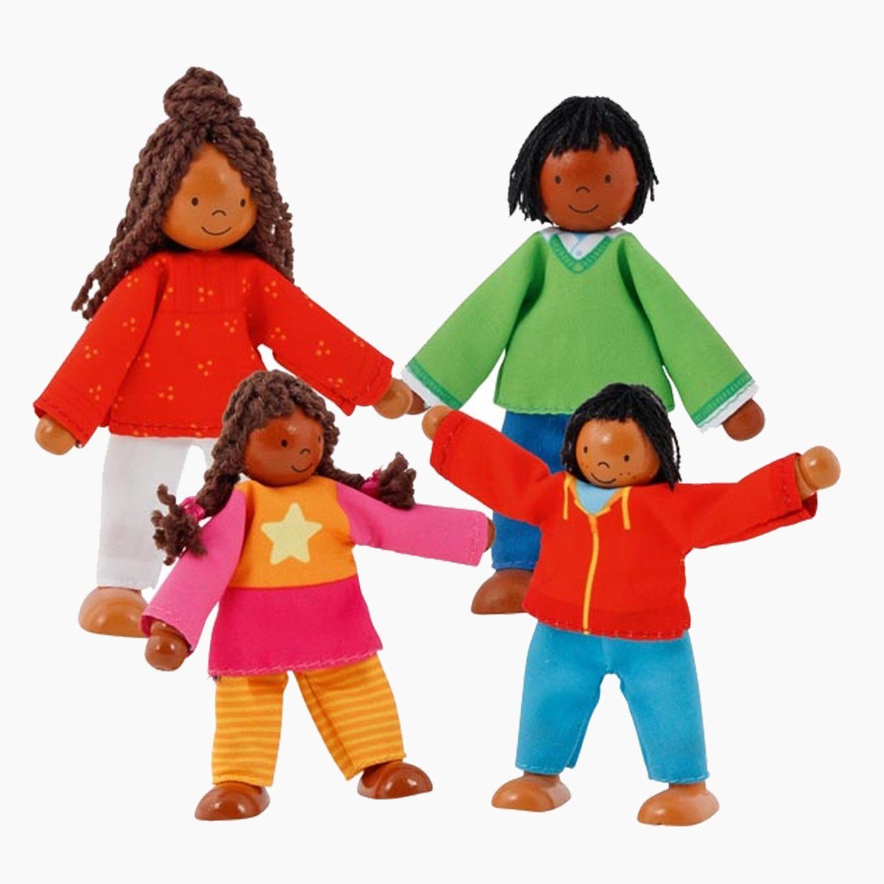 goki Biegepuppe Biegepuppen Schwarze Familie (Spar-Set, günstig online kaufen