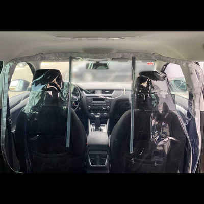 LANCO Automotive Auto-Rückenlehnenschutz Husten- und Spuck-Schutzwand, [120 x 120 x 80cm, Klettverschluss Halterung für die Kopfstützen]