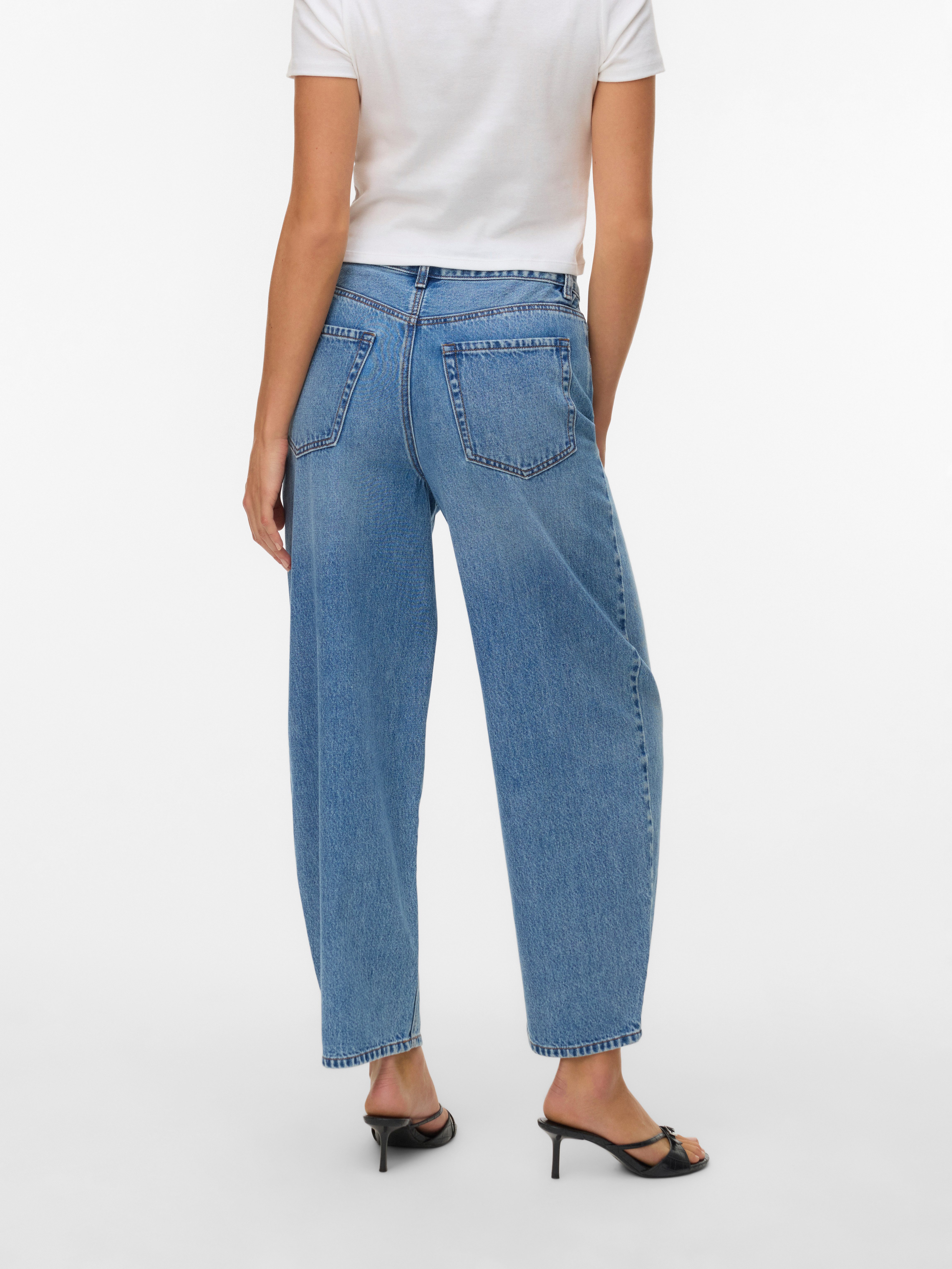 Vero Moda Ankle-Jeans VMBILLIE HR BARREL ANK JEANS LI3154 NOOS Baumwolle, Barrel Fit