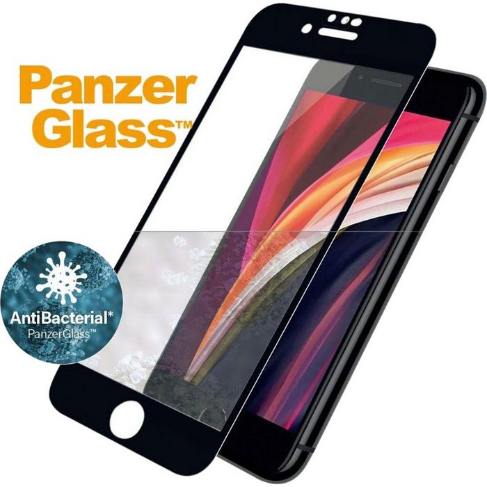 PanzerGlass E2E iPhone 6/6s/7/8/SE 2020 CF Antibakteriell für Apple iPhone 6/6s/7/8/SE 2020 Displayschutzglas 1 Stück