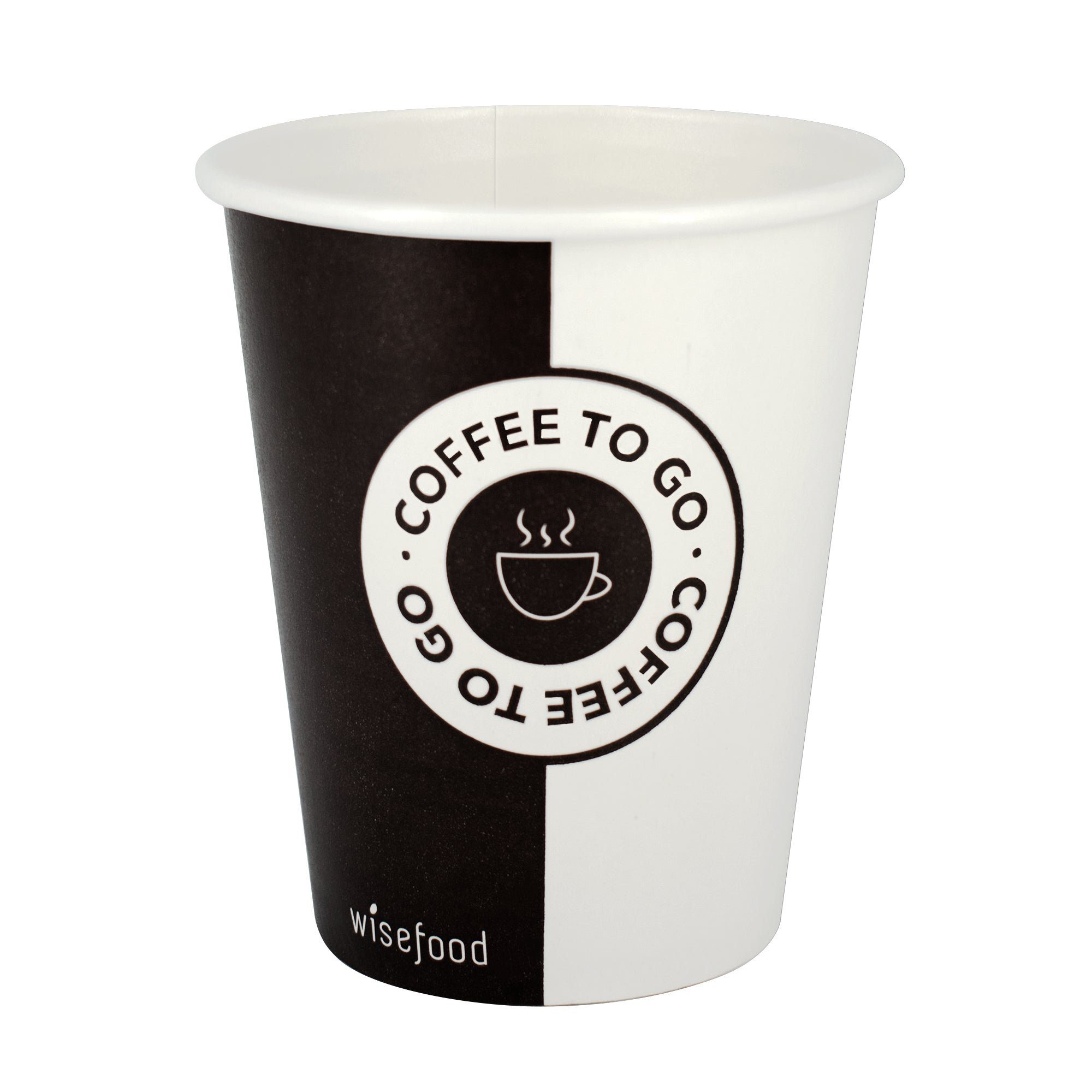 wisefood Einwegbecher Bio Pappbecher 200ml ohne PLA/PE - Coffee to go, 100-tlg., Papier