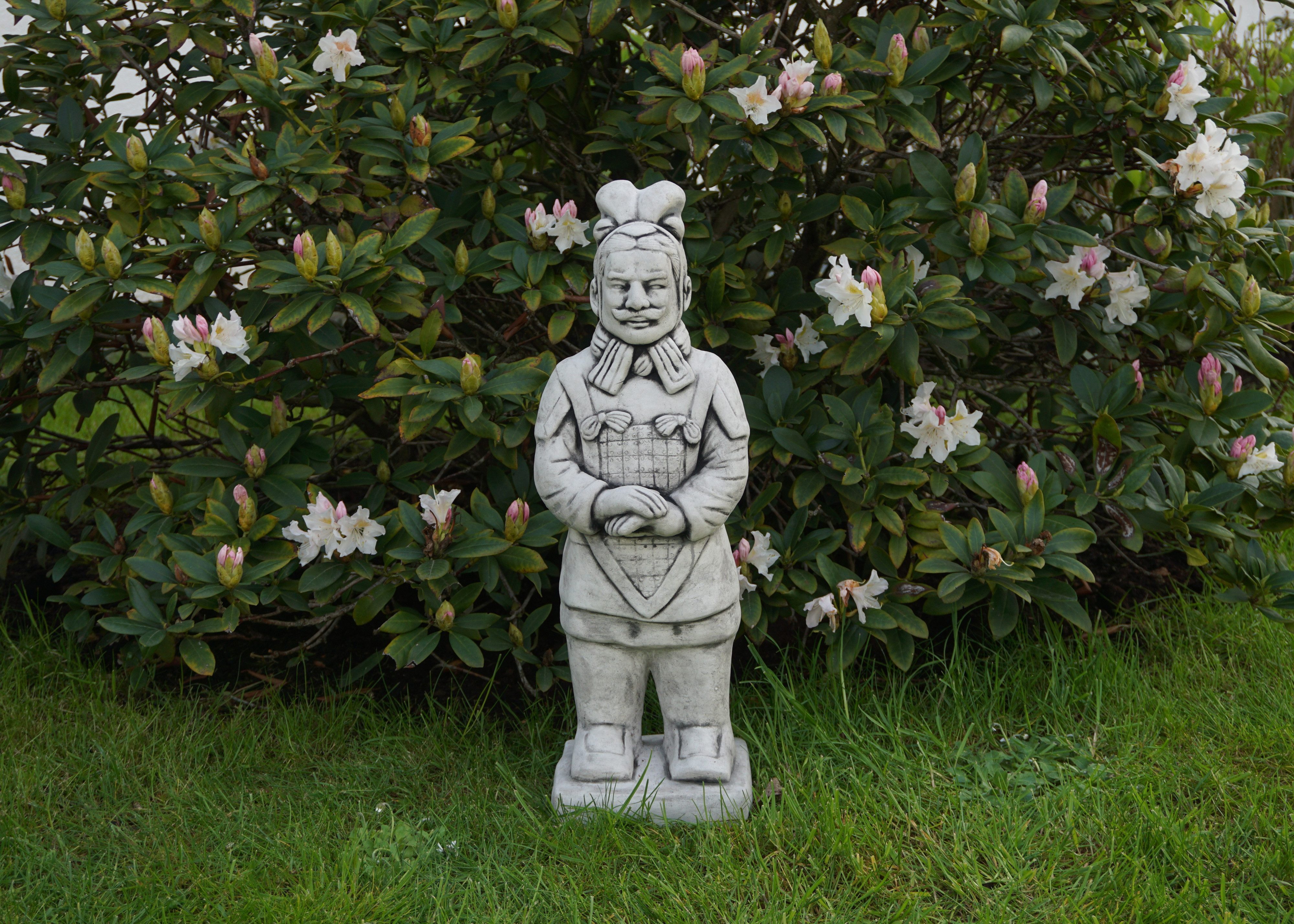 gartendekoparadies.de Gartenfigur Statue Terracotta-Krieger-Motiv I, Steinfigur, H. 60 cm, 17 kg, Frostsicher