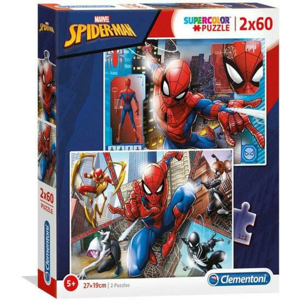 Clementoni® Puzzle Marvel Spiderman Puzzle 2x60Stück, günstig online kaufen