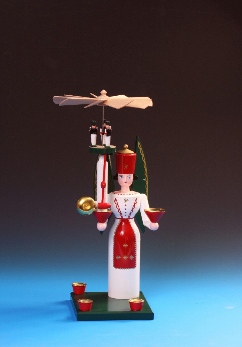 Emil A. Schalling KG Weihnachtsfigur Glockenengel - Höhe: 40 cm - Handarbeit aus dem Erzgebirge (1 St), Handarbeit aus dem Erzgebirge
