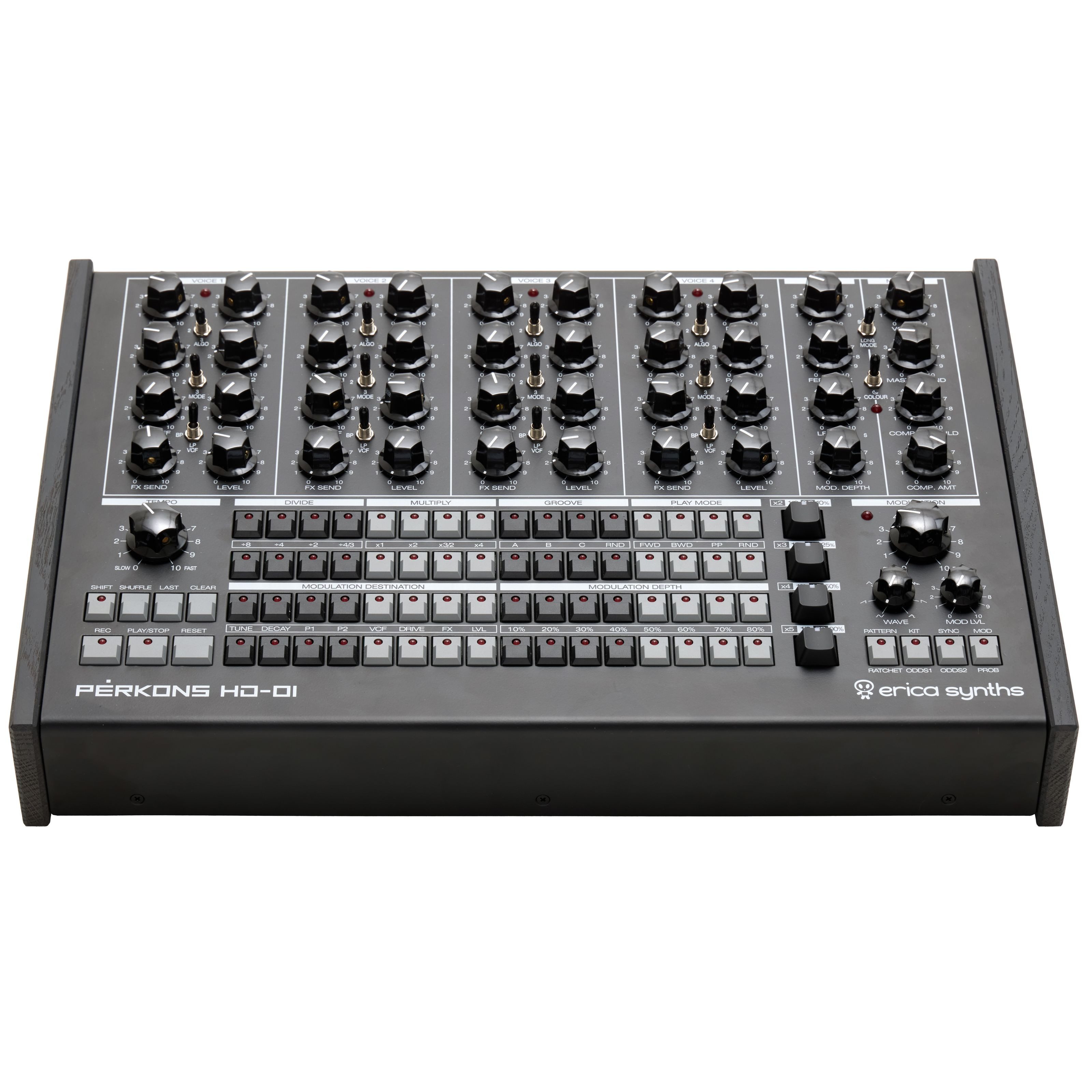 Erica Synths Synthesizer (Groove-Tools, Drumcomputer), Perkons HD-01 Black - Drum Machine