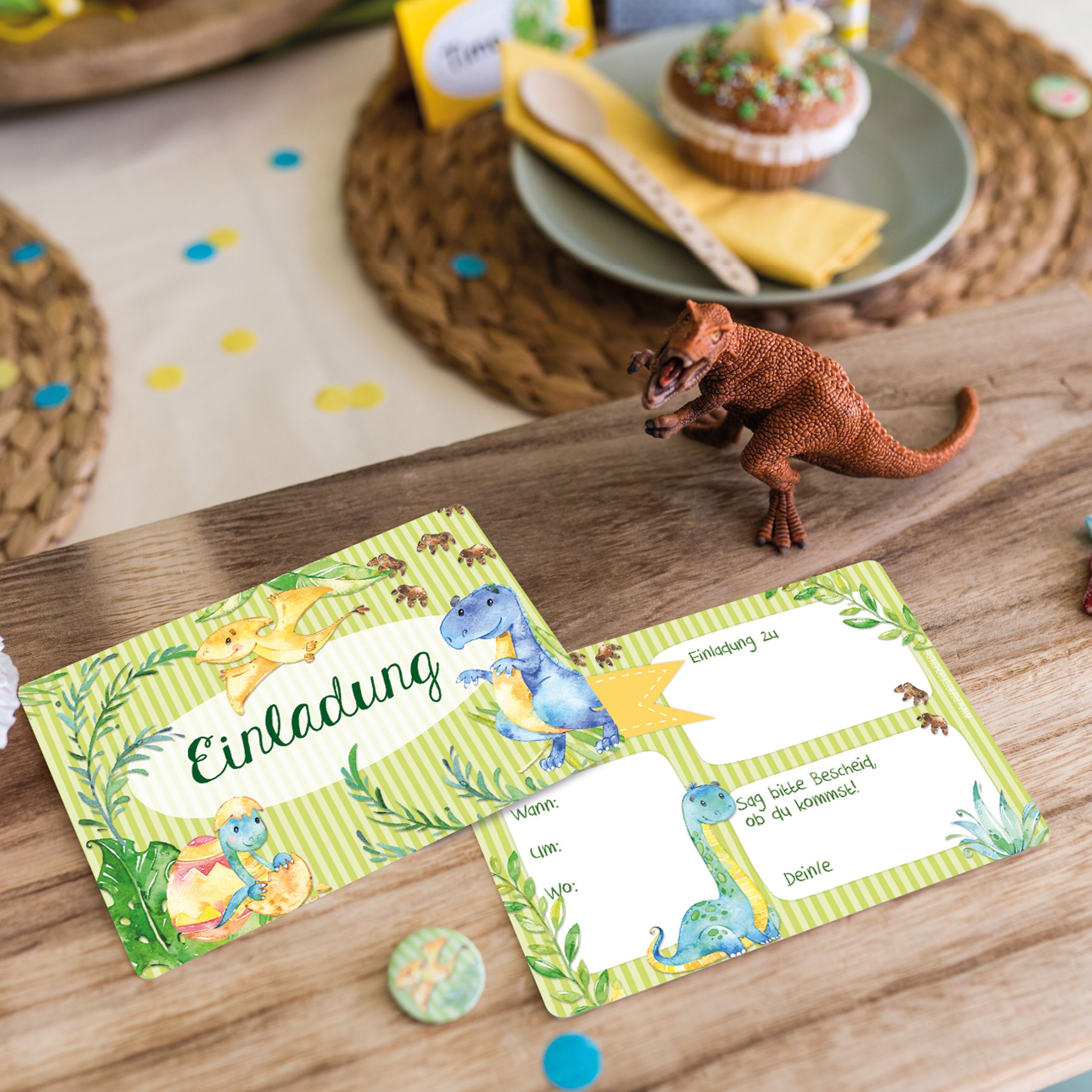 PAPIERDRACHEN Einladungskarten 12 Einladungskarten in 5 verschiedenen Motiven erhältlich, Made in Germany
