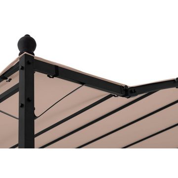 Uniprodo Anbaupavillon Anbaupavillon Pavillon Terrasse Pergola Vordach freistehend beige 2,6