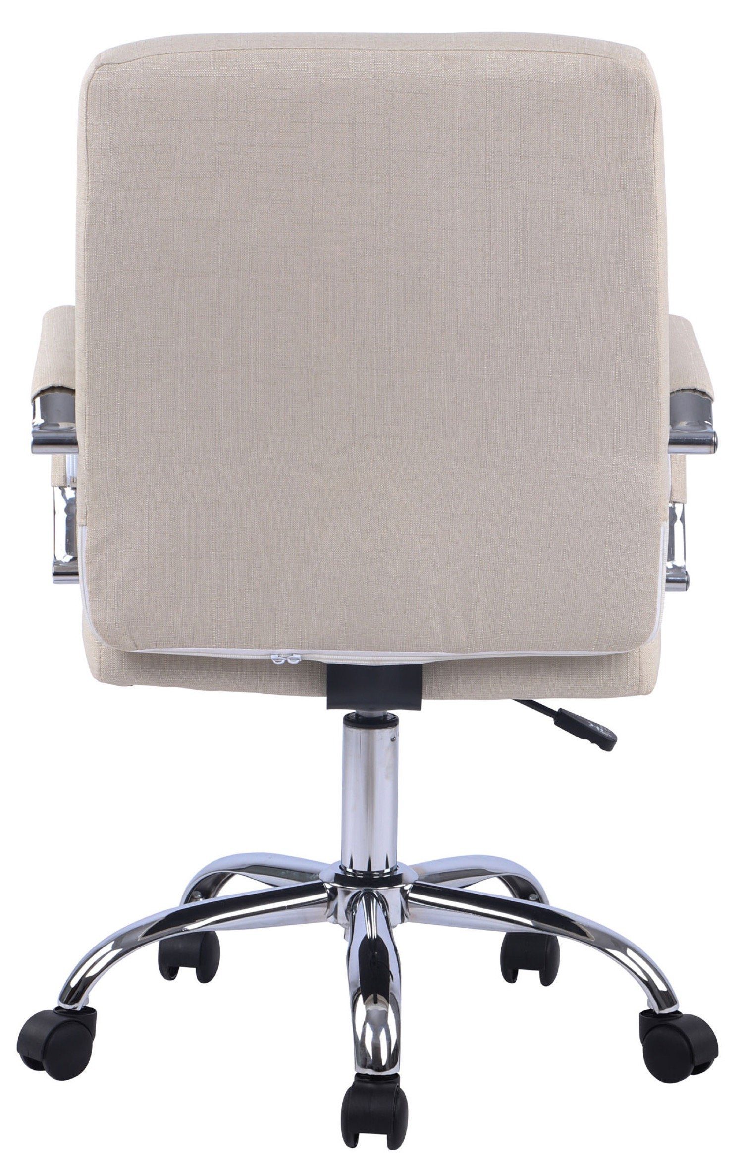 360° chrom TPFLiving V1 mit Drehstuhl, Bürostuhl und (Schreibtischstuhl, Metall Chefsessel, Deal drehbar Bürostuhl Rückenlehne - XXL), höhenverstellbar creme Gestell: bequemer Sitzfläche: Stoff -