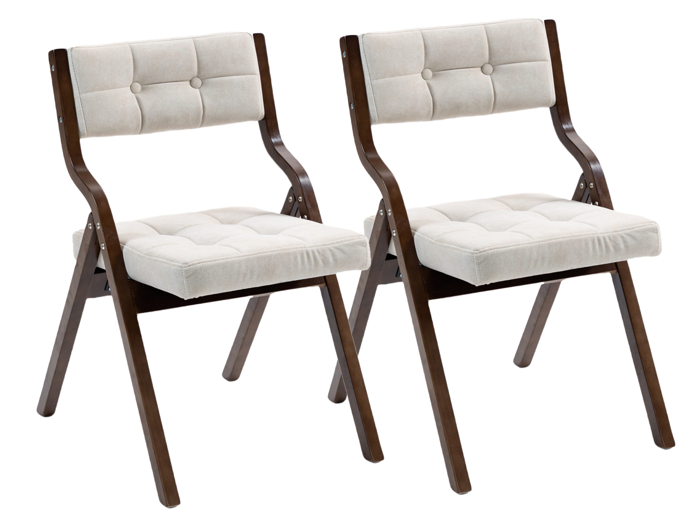 SeedWave Esszimmerstuhl 2er Set Küchenstuhl, Klappstuhl mit Gepolsterte Rückenlehne, Sitz, Die Neigung der Rückenlehne von 110°