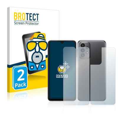 BROTECT Schutzfolie für Samsung Galaxy A23 5G (Display+Rückseite), Displayschutzfolie, 2 Stück, Folie matt entspiegelt