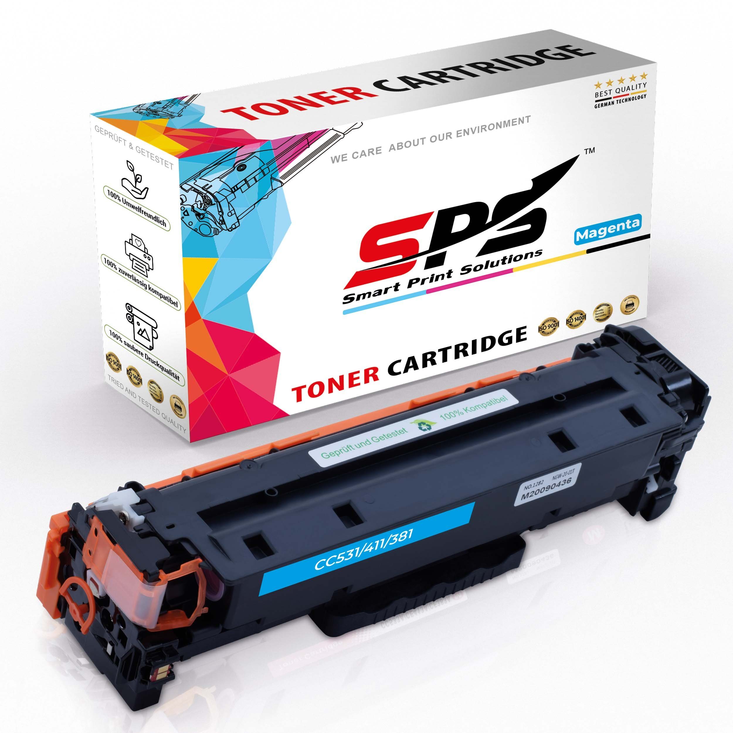 SPS Tonerkartusche Kompatibel für HP Color Laserjet CM2320FXI MFP / CC531A /304A Cyan, (1er Pack, 1-St., 1 x Toner (Für HP CC531 Cyan)