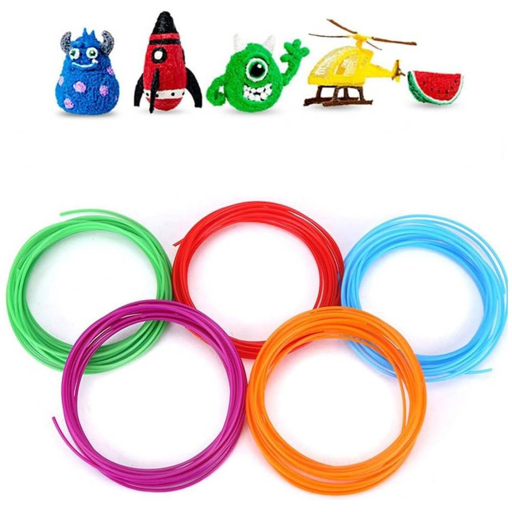 Blusmart 3D-Drucker 3D-Druckstift-Filament-Nachfüllung, 1.75 mm,20 Farben, Wiederverwendbar Filament Stift