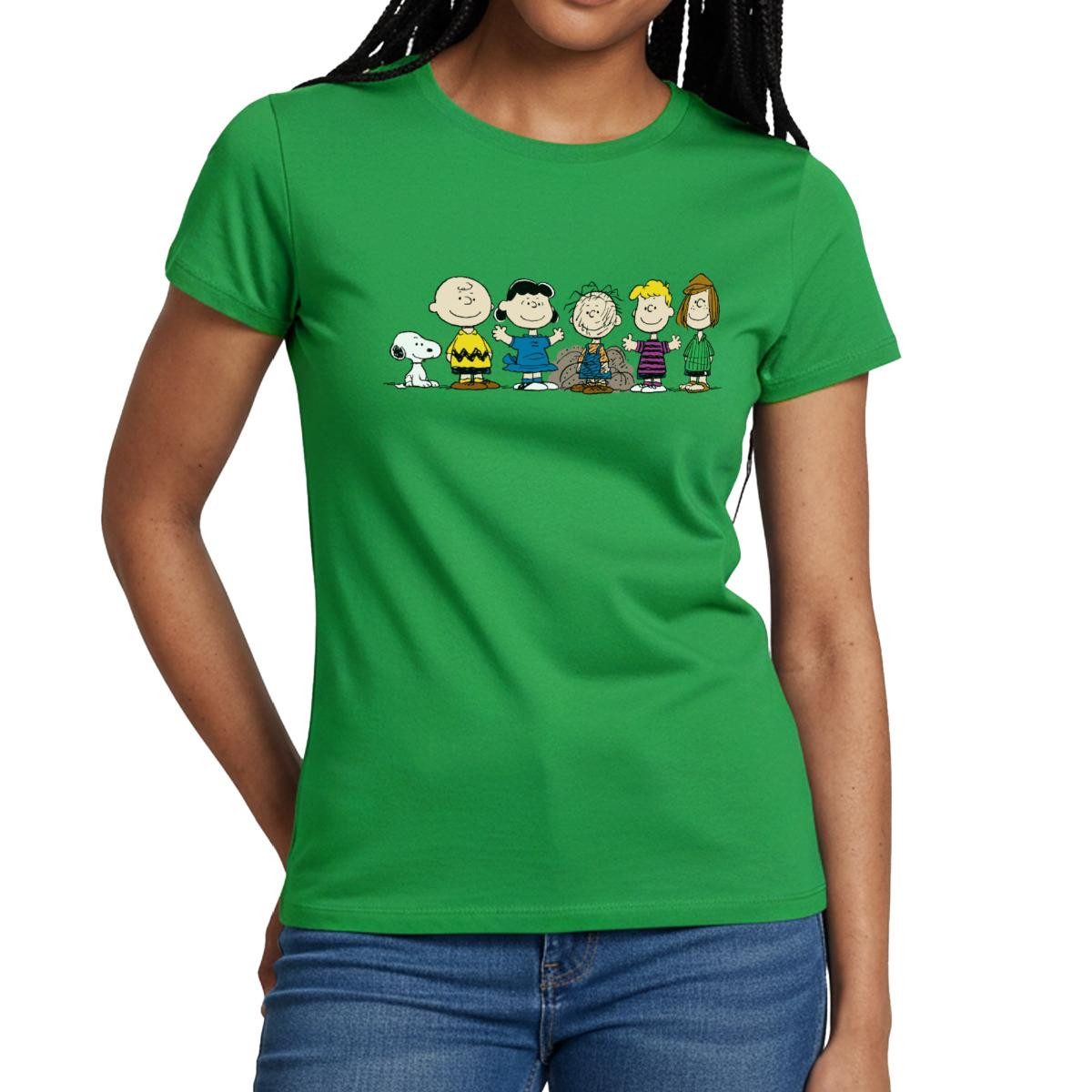 Spreadshirt T-Shirt Peanuts Snoopy Und Seine Freunde Frauen T-Shirt (1-tlg) Slim Fit, fällt klein aus