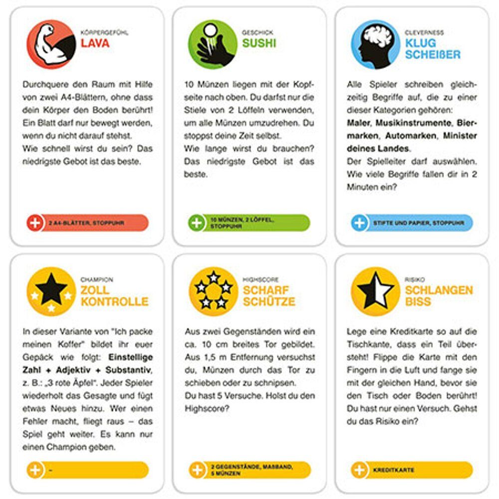 Leipziger Spiele Spiel Nice Try - Das Challenge-Partyspiel